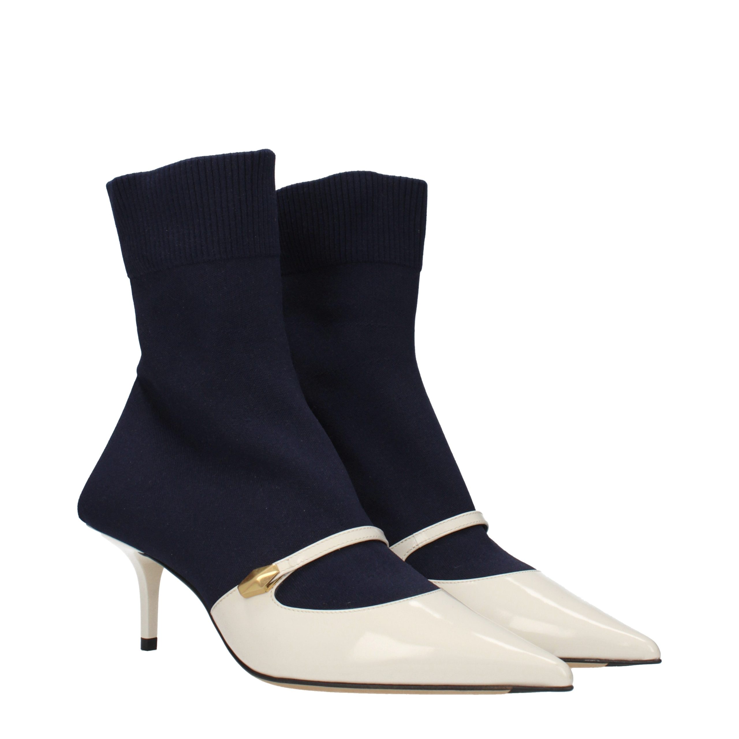 Jimmy Choo Blue Fabric Ankle Boots - Image 2