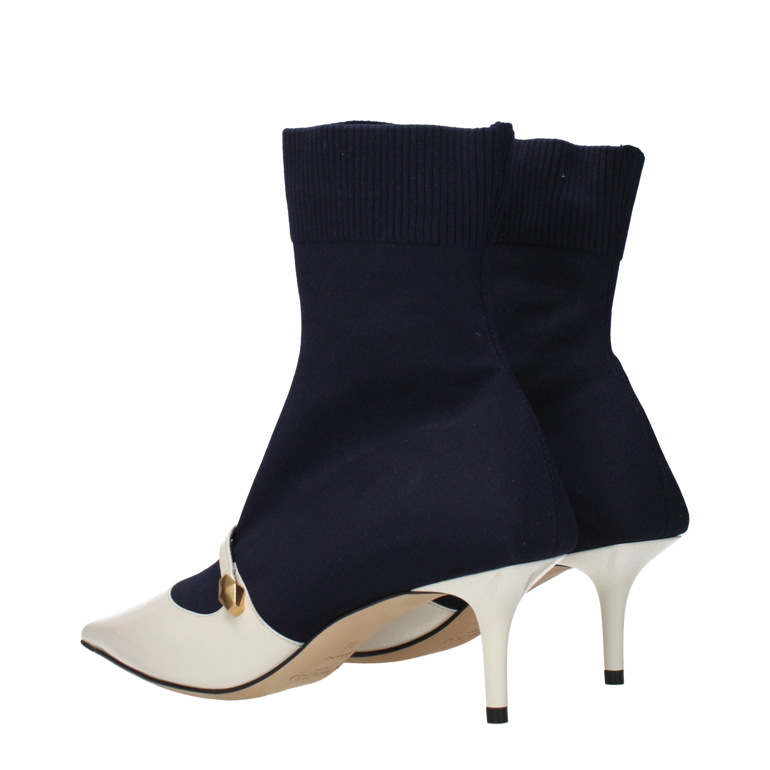 Jimmy Choo Blue Fabric Ankle Boots - Image 4