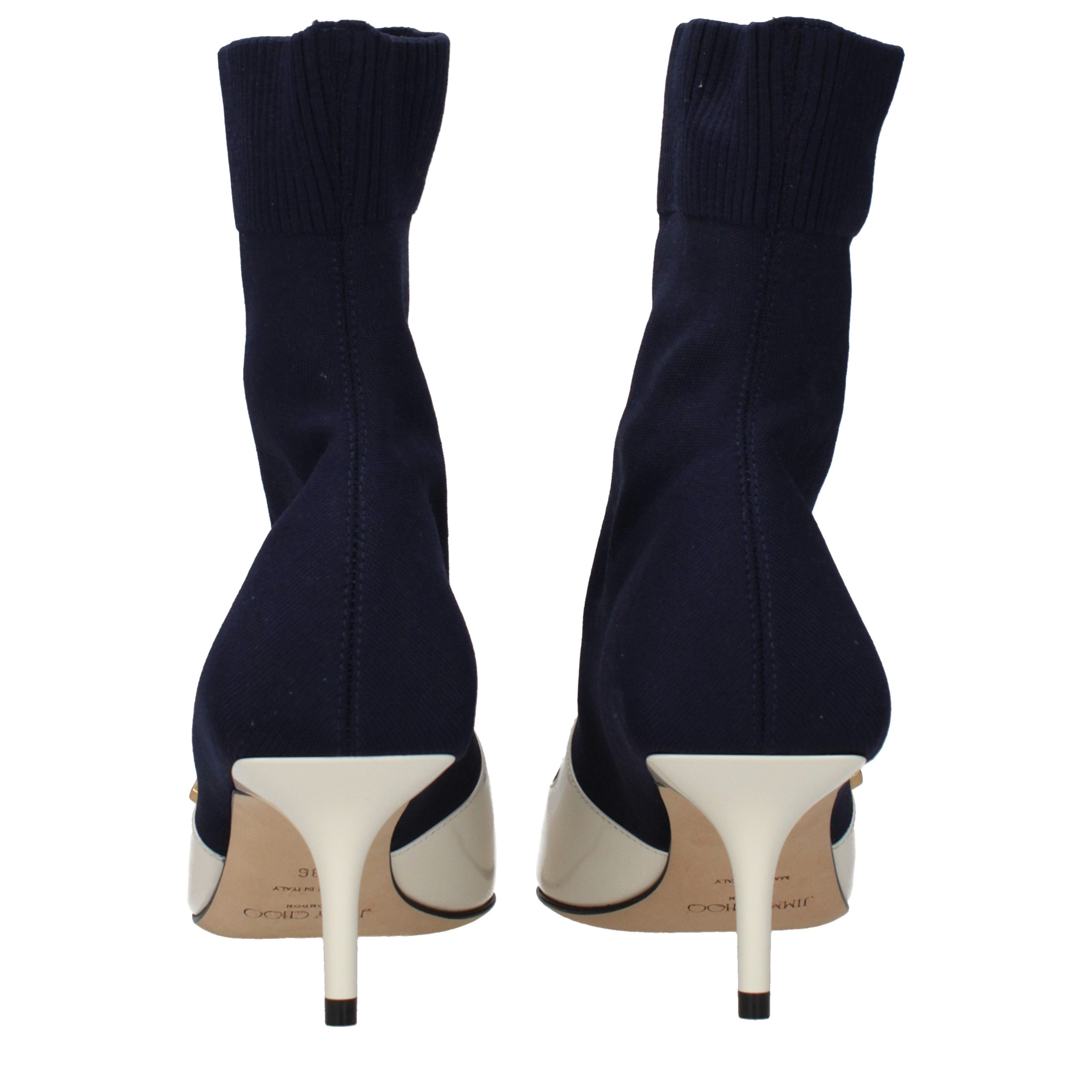 Jimmy Choo Blue Fabric Ankle Boots - Image 5