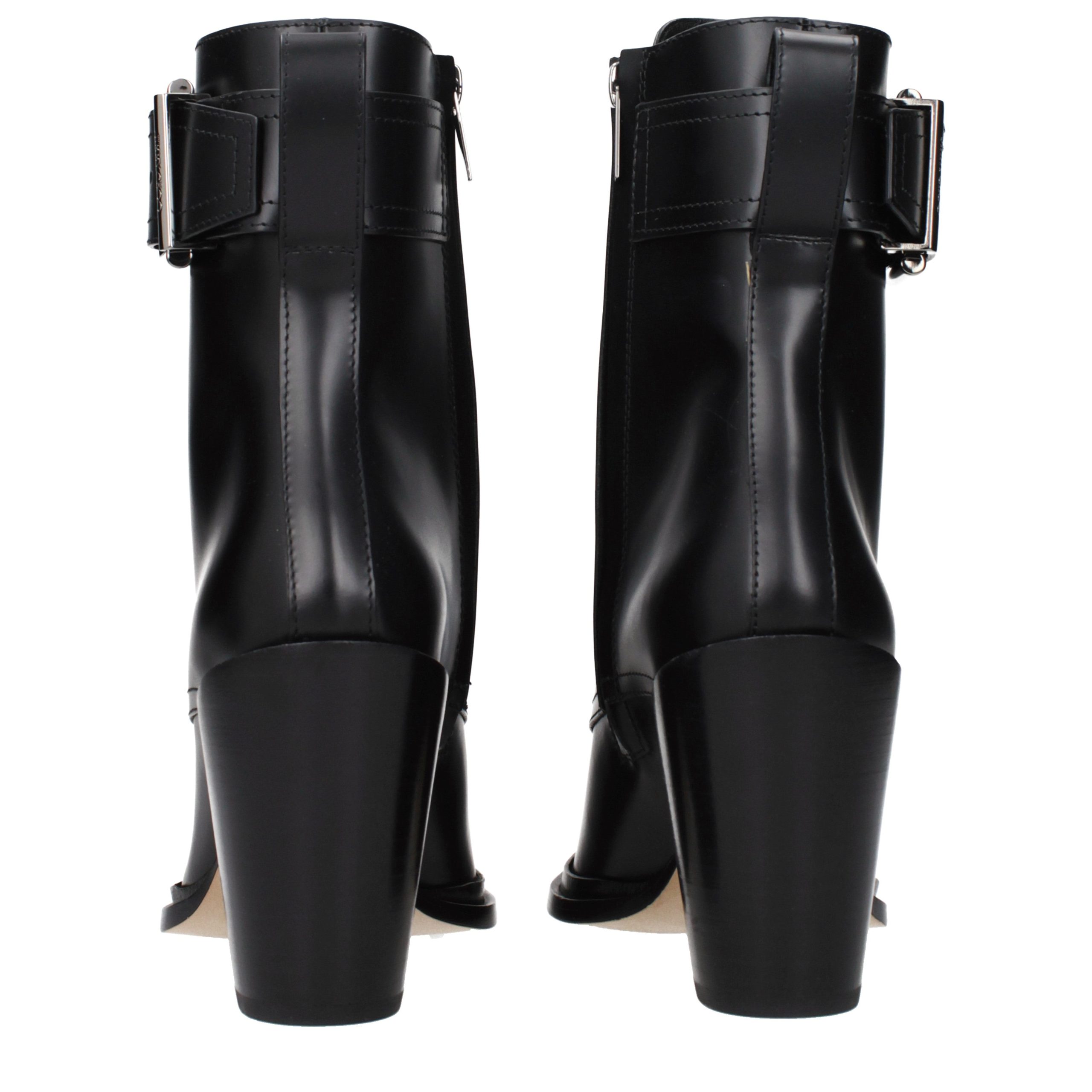 Jimmy Choo Black Leather Ankle Boots - Image 5