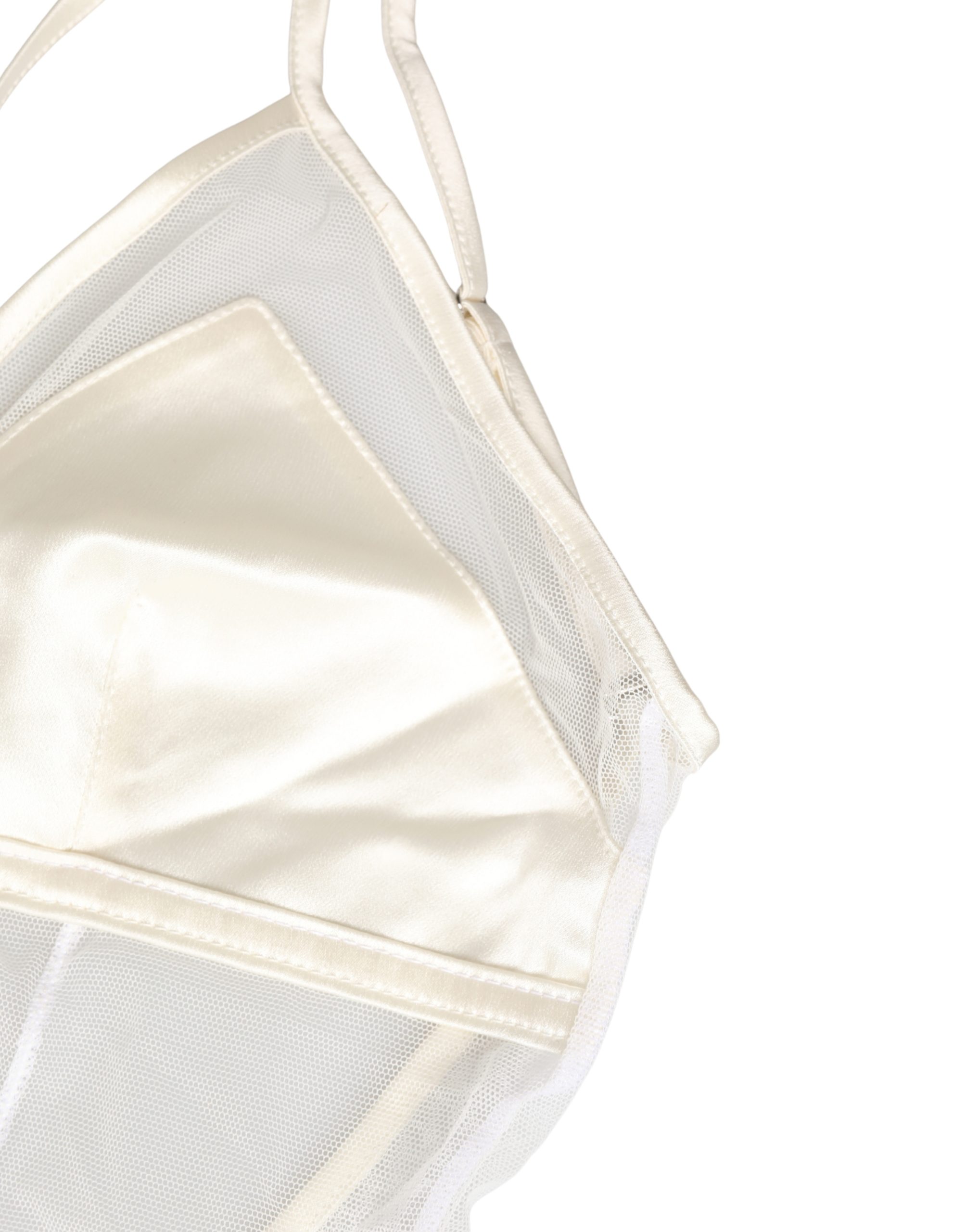 Dolce & Gabbana White Sheer Nylon Bodysuit Halterneck Underwear - Image 5