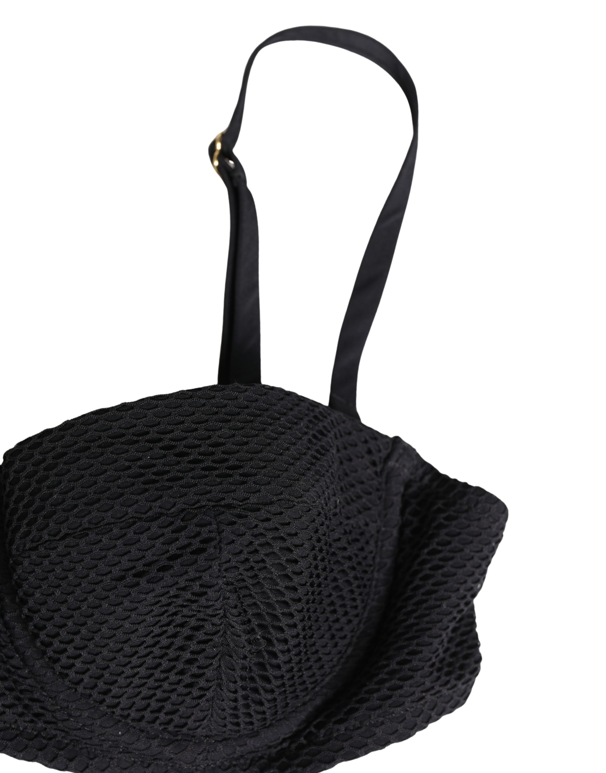 Dolce & Gabbana Black Nylon Padded Balconnet Brassiere Underwear - Image 4