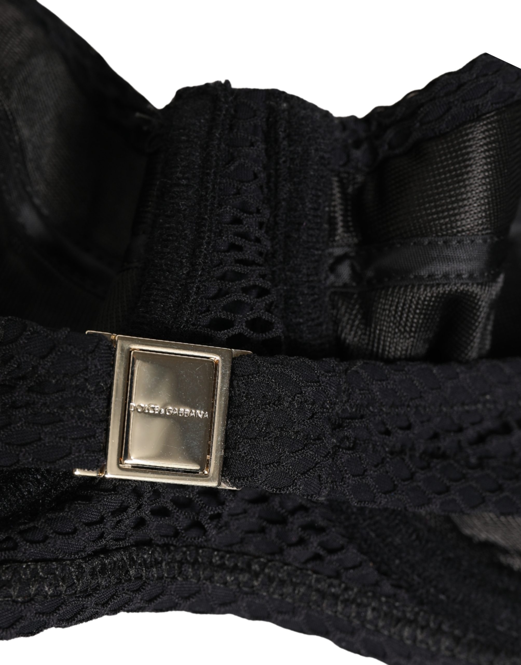 Dolce & Gabbana Black Nylon Padded Balconnet Brassiere Underwear - Image 5