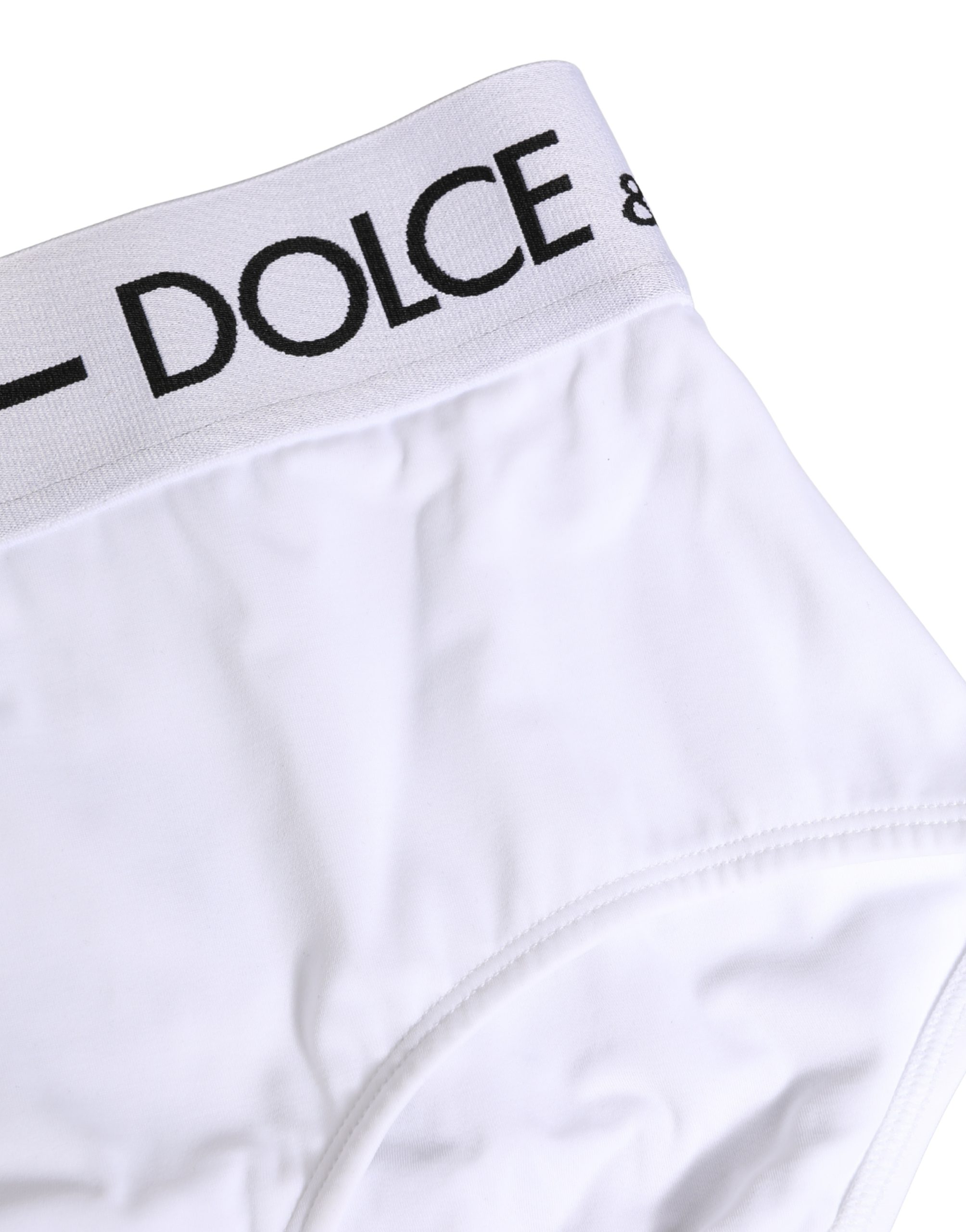 Dolce & Gabbana White Nylon Logo Waistband Panty Underwear - Image 4