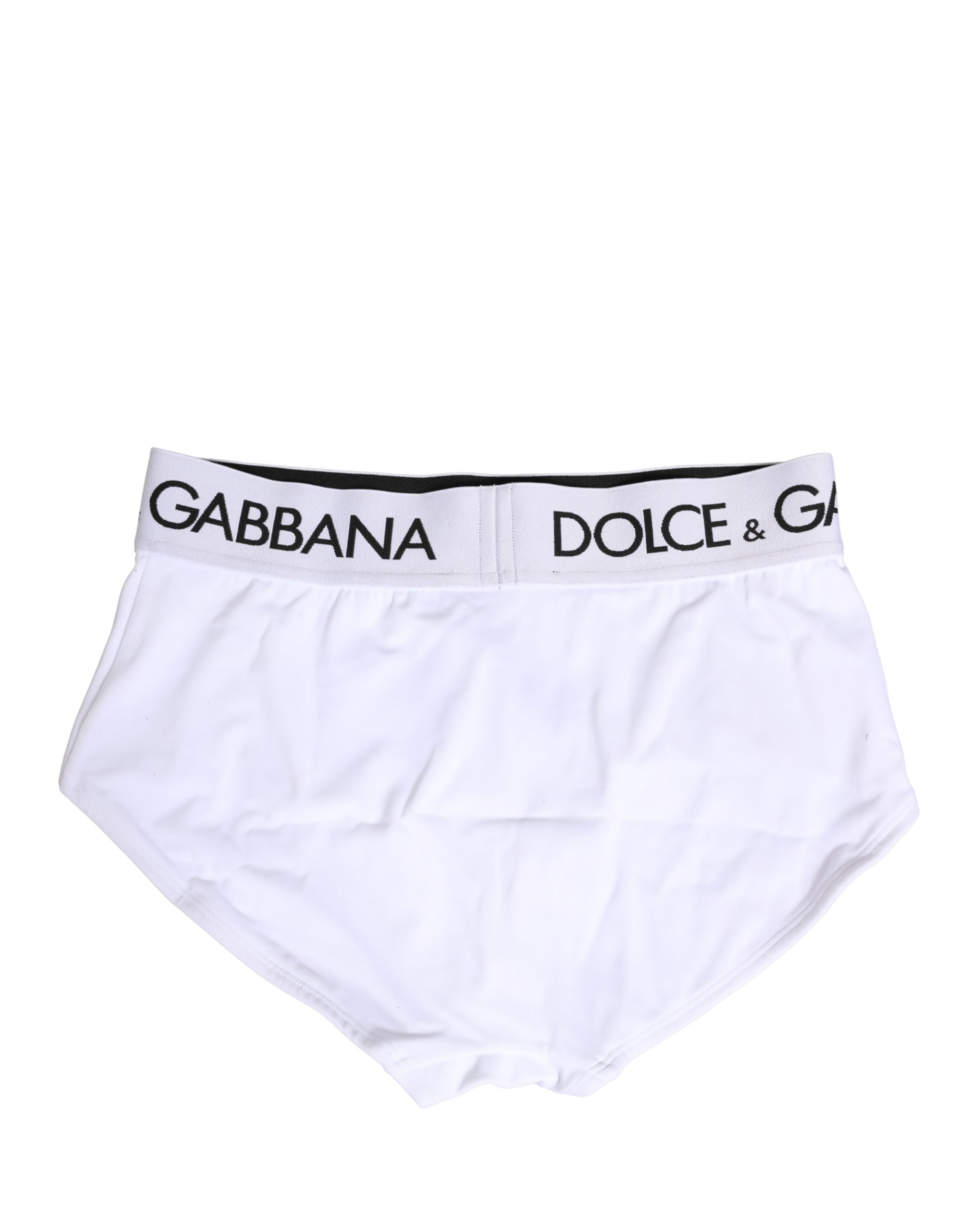 Dolce & Gabbana White Nylon Logo Waistband Panty Underwear - Image 3