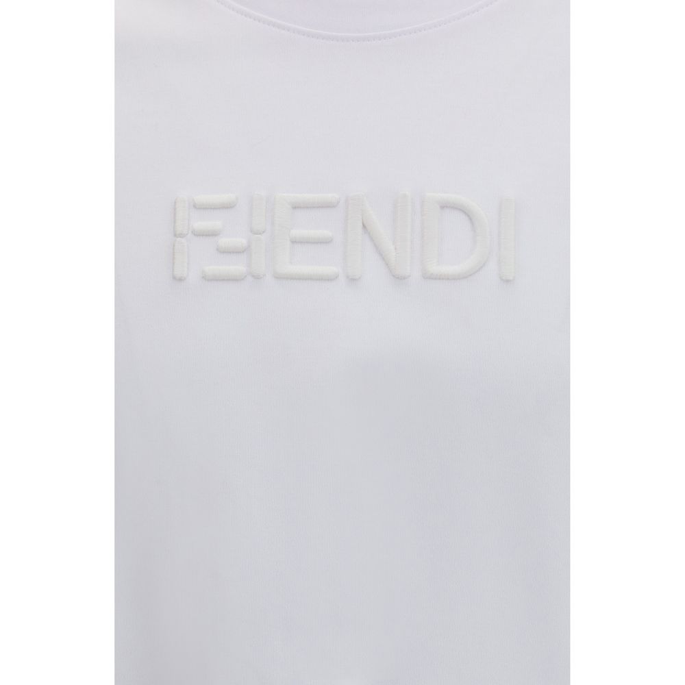Fendi White Cotton T-Shirt - Image 3