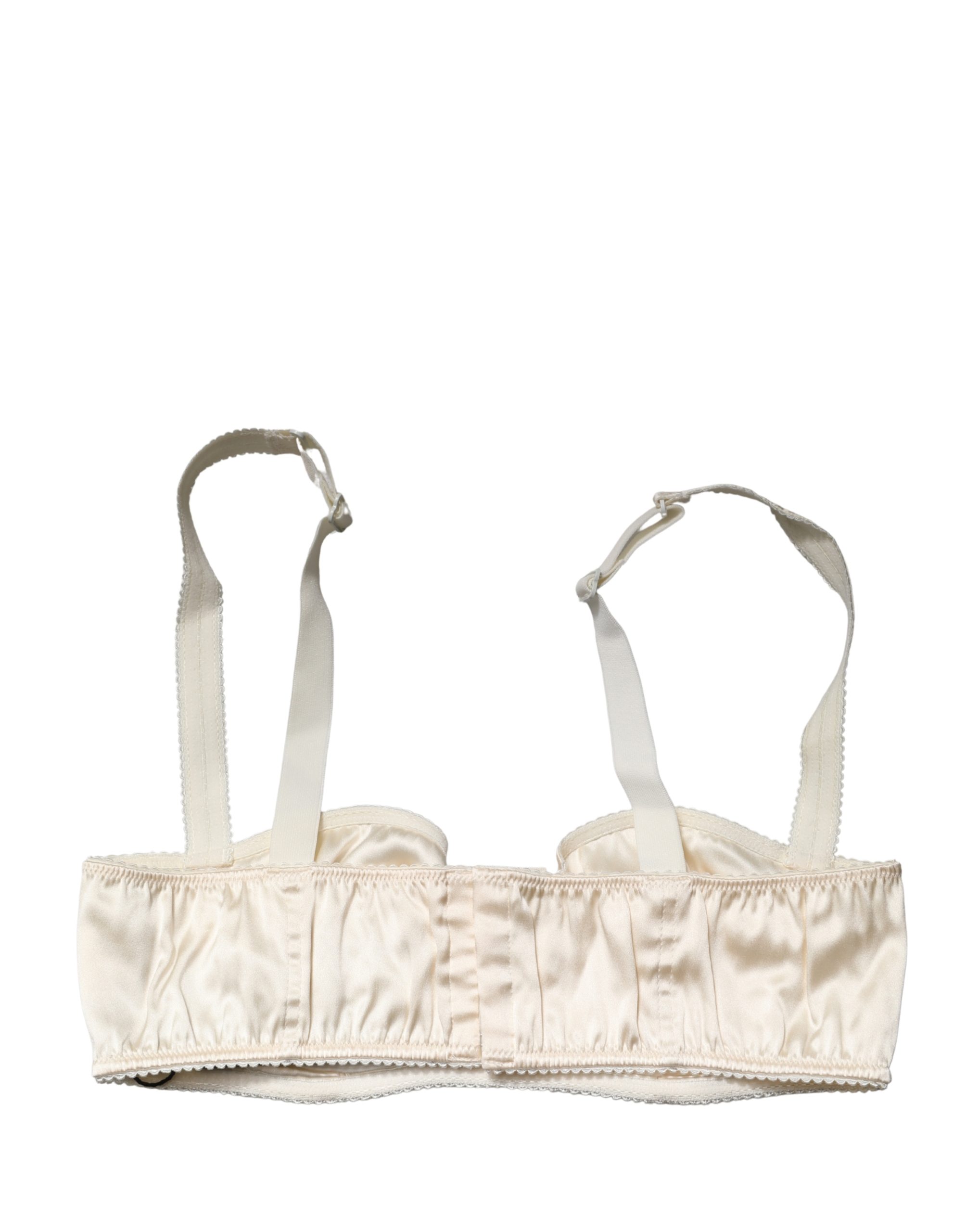 Dolce & Gabbana Off White Semi-Pad Underwire Balconette Bra Underwear - Image 3