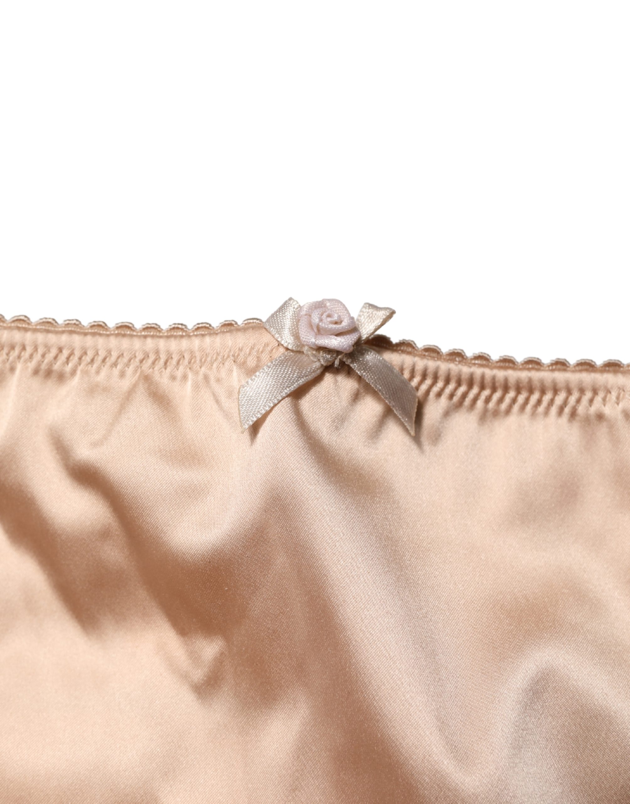 Dolce & Gabbana Beige Silk Blend High Waist Girdle Panty Underwear - Image 4