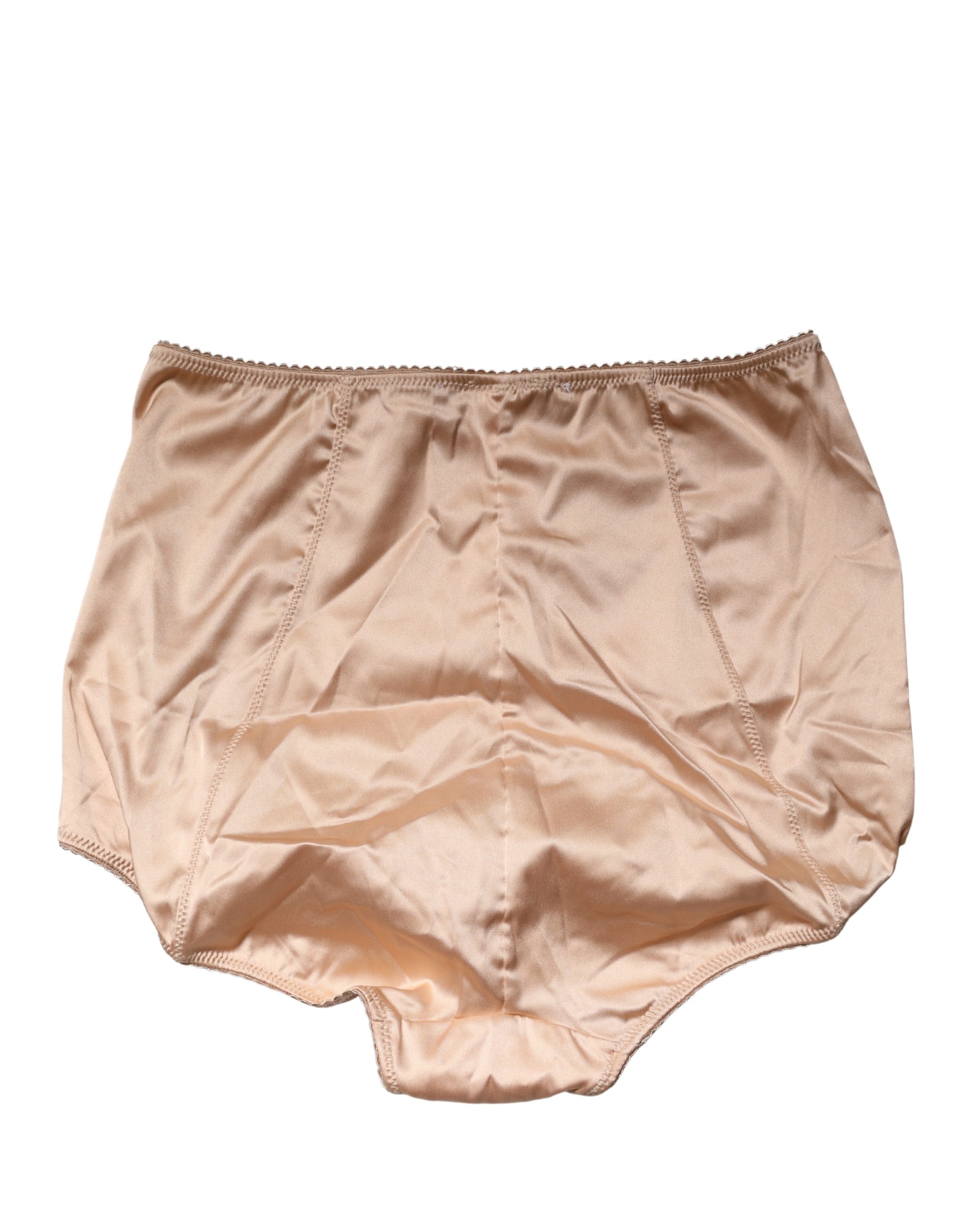 Dolce & Gabbana Beige Silk Blend High Waist Girdle Panty Underwear - Image 3