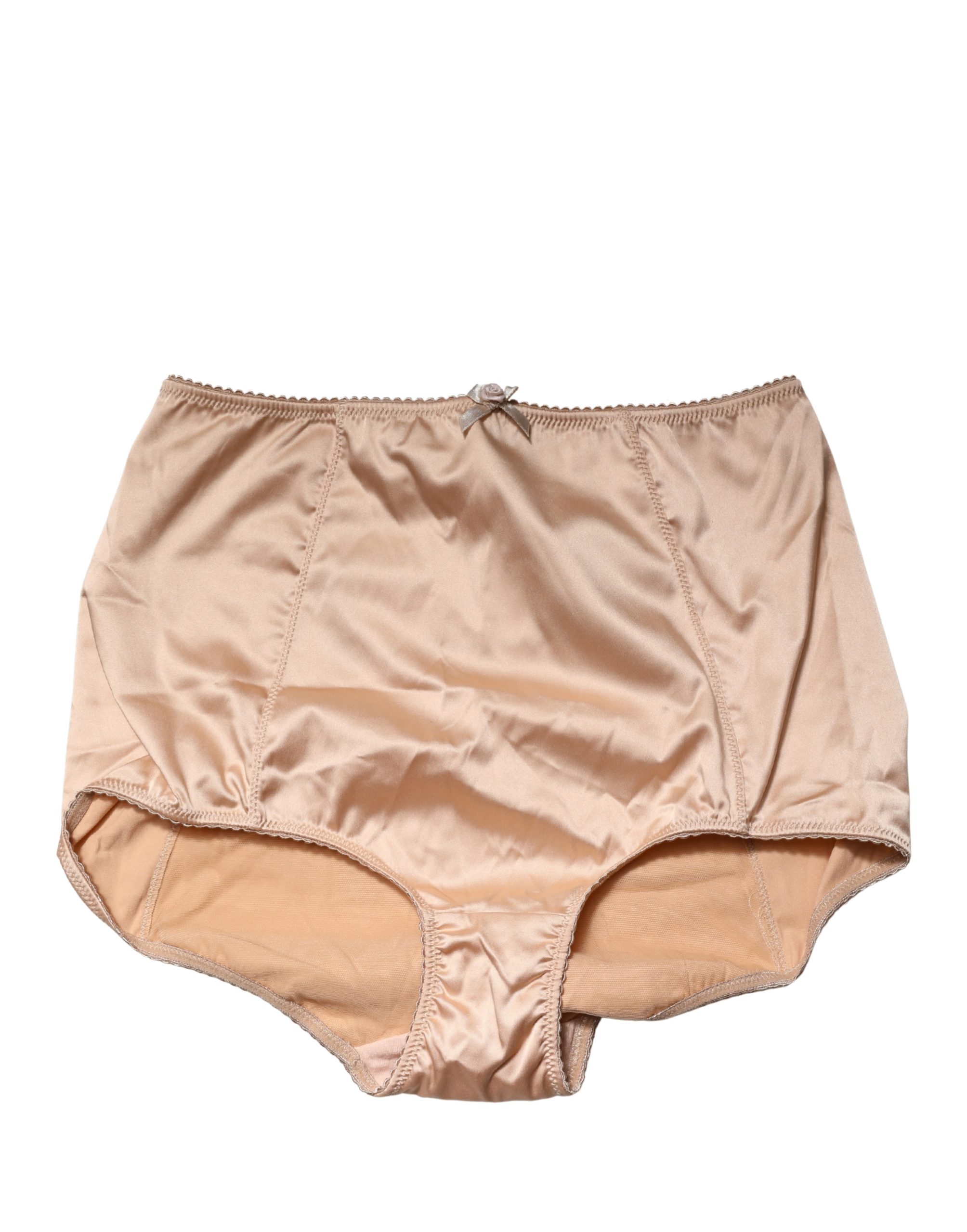 Dolce & Gabbana Beige Silk Blend High Waist Girdle Panty Underwear - Image 2