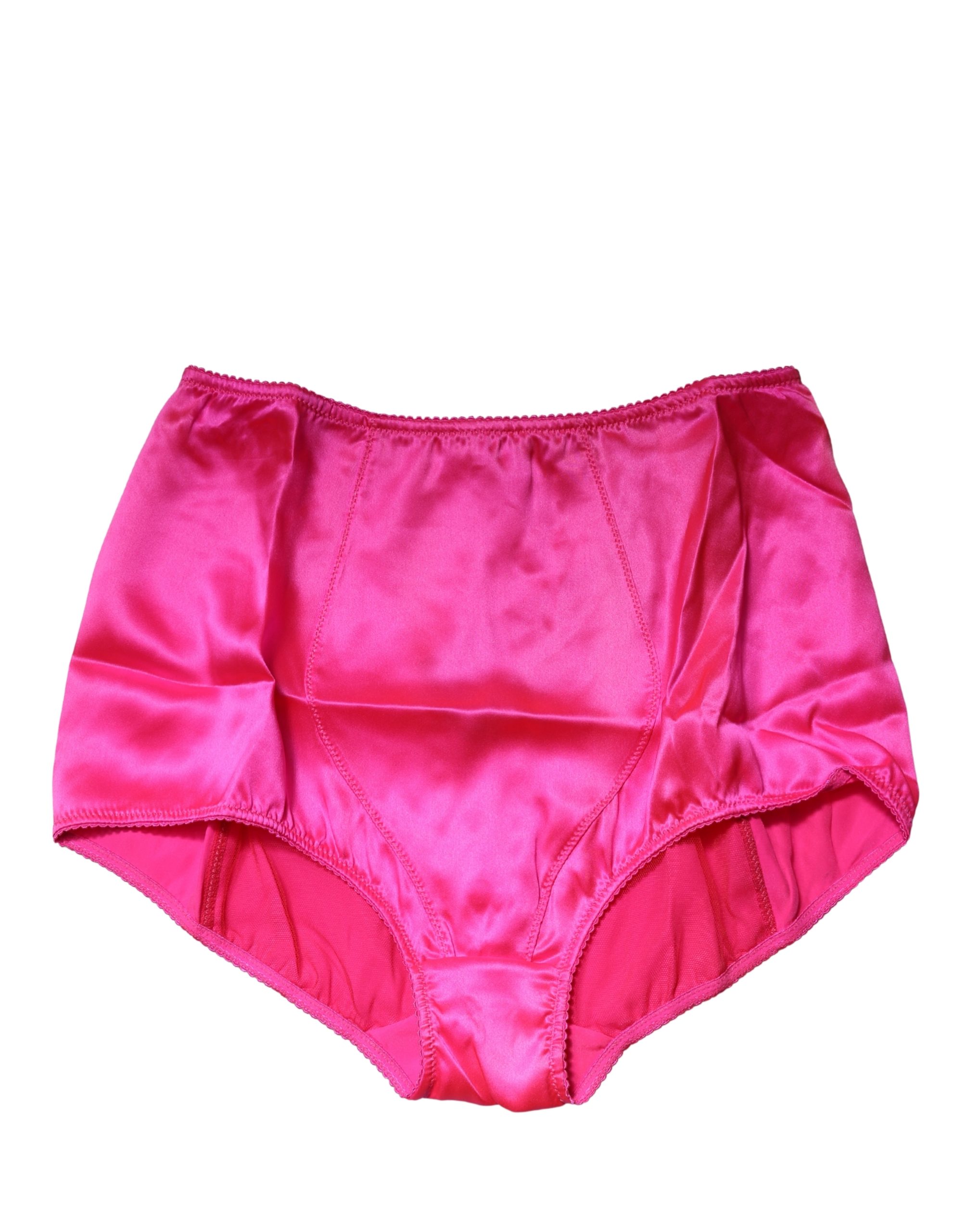 Dolce & Gabbana Blue Silk Blend High Waist Girdle Panty Underwear