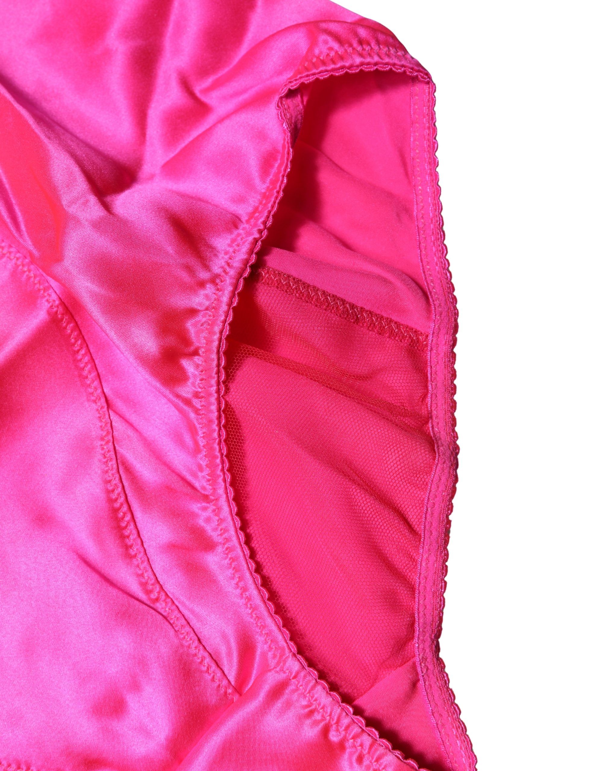 Dolce & Gabbana Blue Silk Blend High Waist Girdle Panty Underwear - Image 4