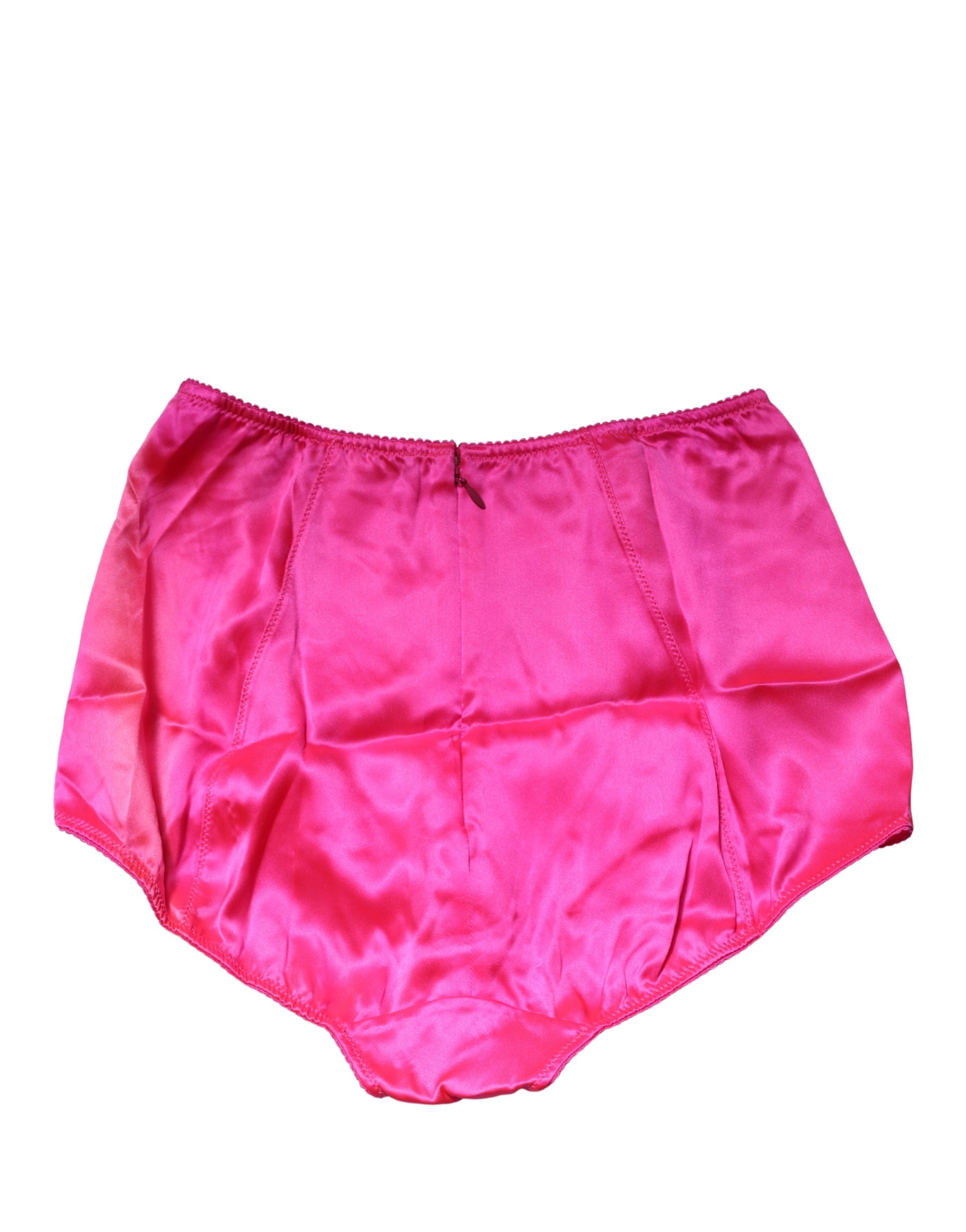 Dolce & Gabbana Blue Silk Blend High Waist Girdle Panty Underwear - Image 3