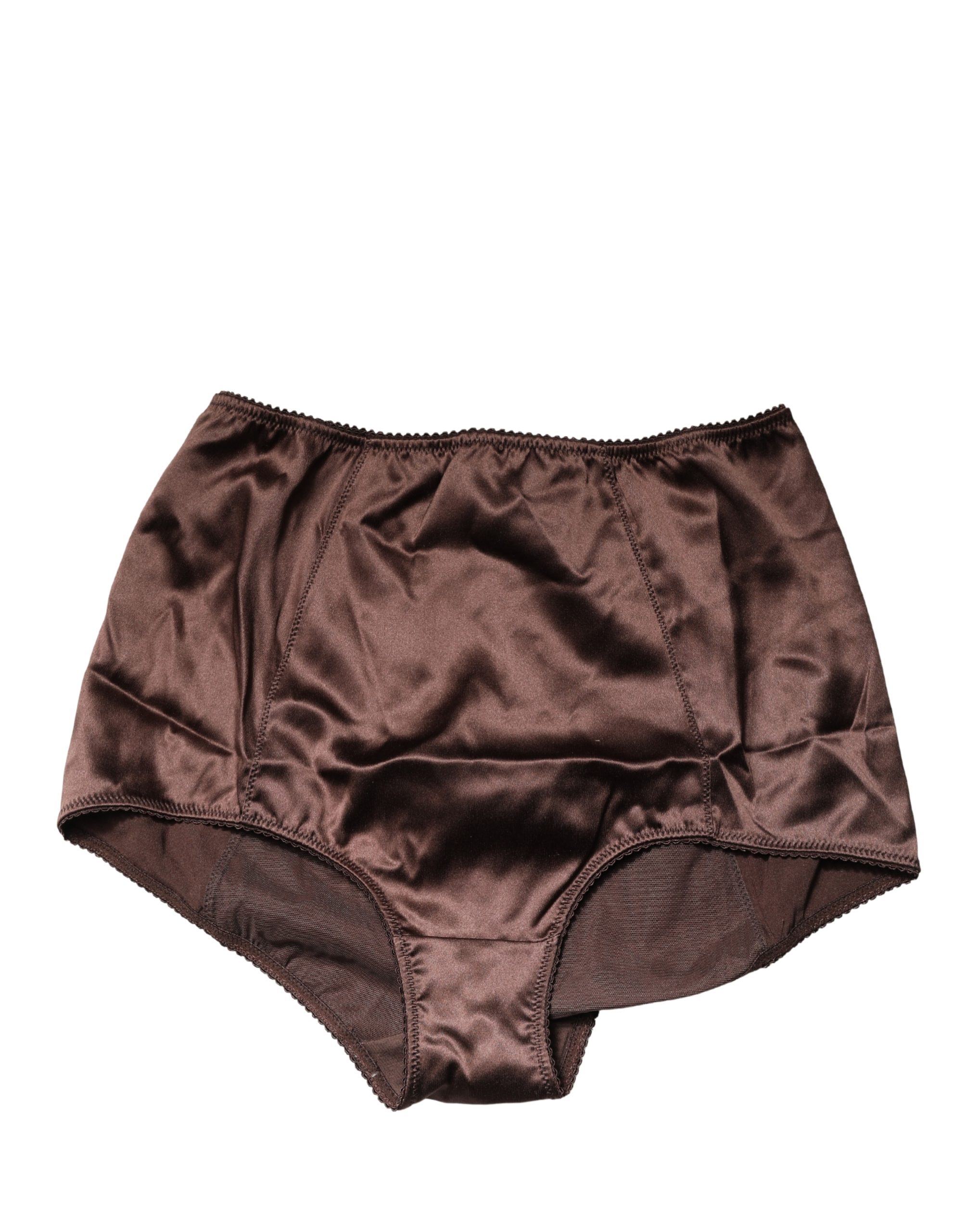 Dolce & Gabbana Brown Silk Blend High Waist Girdle Panty Underwear - Image 2