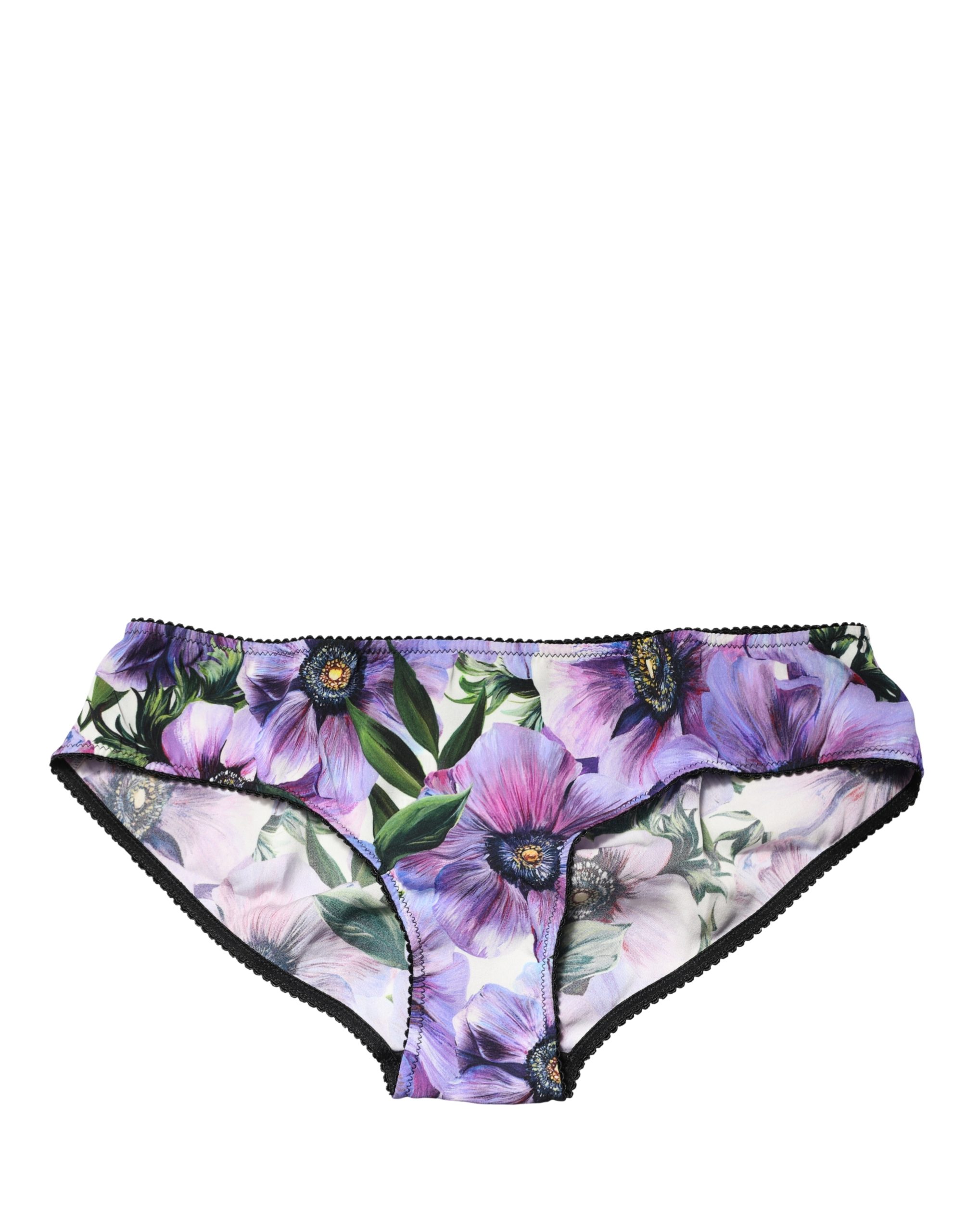 Dolce & Gabbana Multicolor Floral Mid Waist Brief Panty Underwear - Image 2