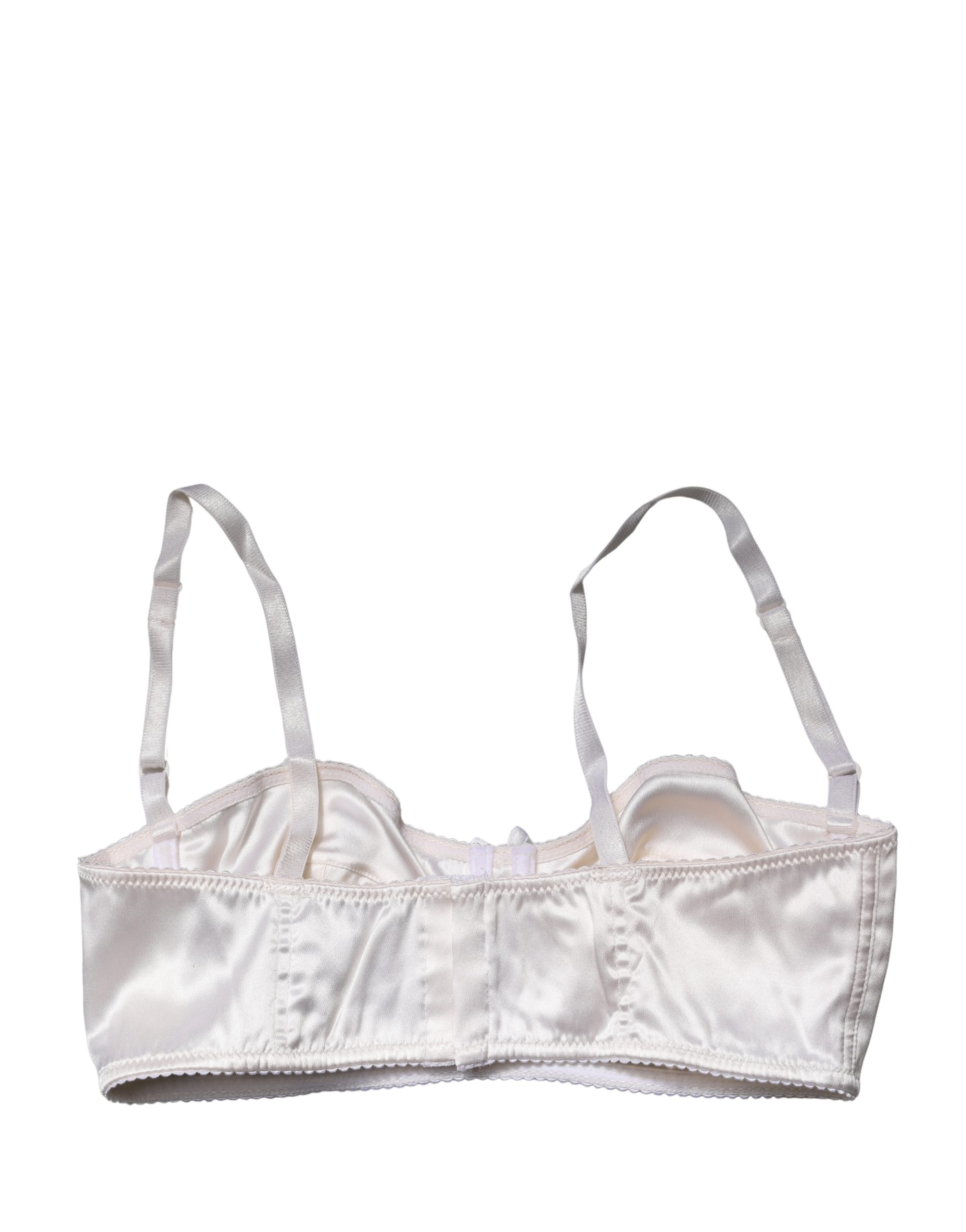 Dolce & Gabbana White Semi-Pad Underwire Balconette Bra Underwear - Image 3