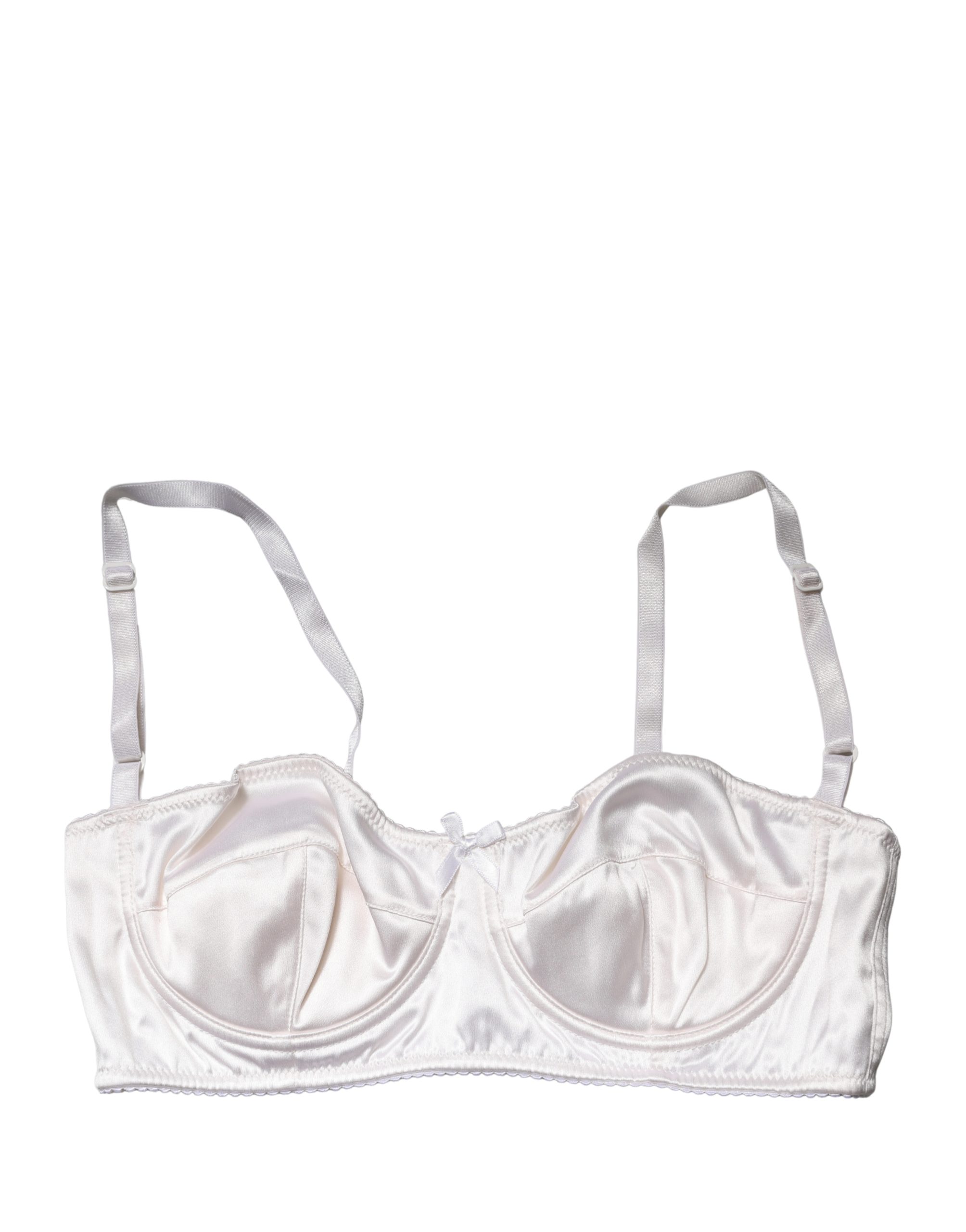 Dolce & Gabbana White Semi-Pad Underwire Balconette Bra Underwear - Image 2