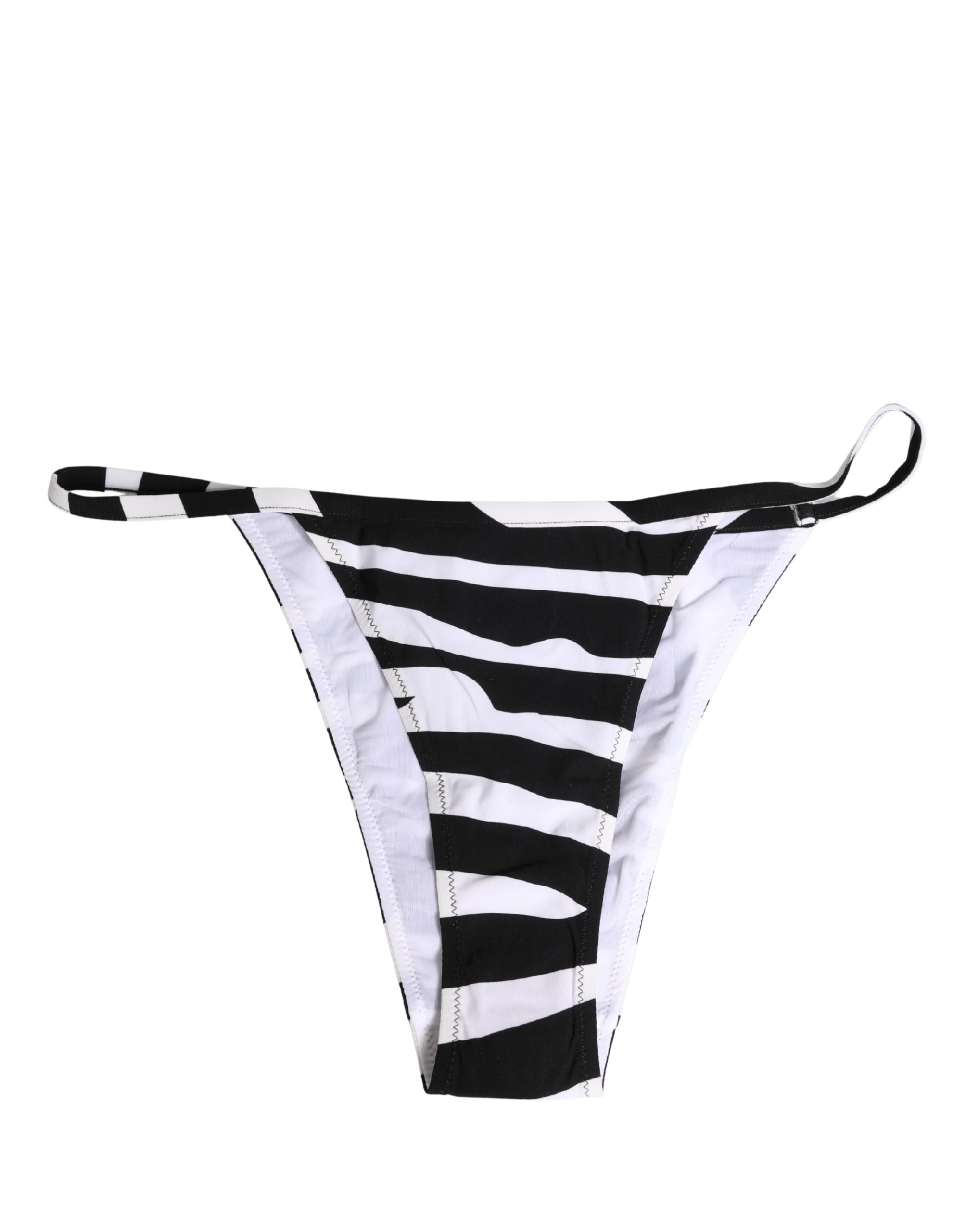 Dolce & Gabbana Black White Zebra Bikini Top Bottom Swimwear - Image 3
