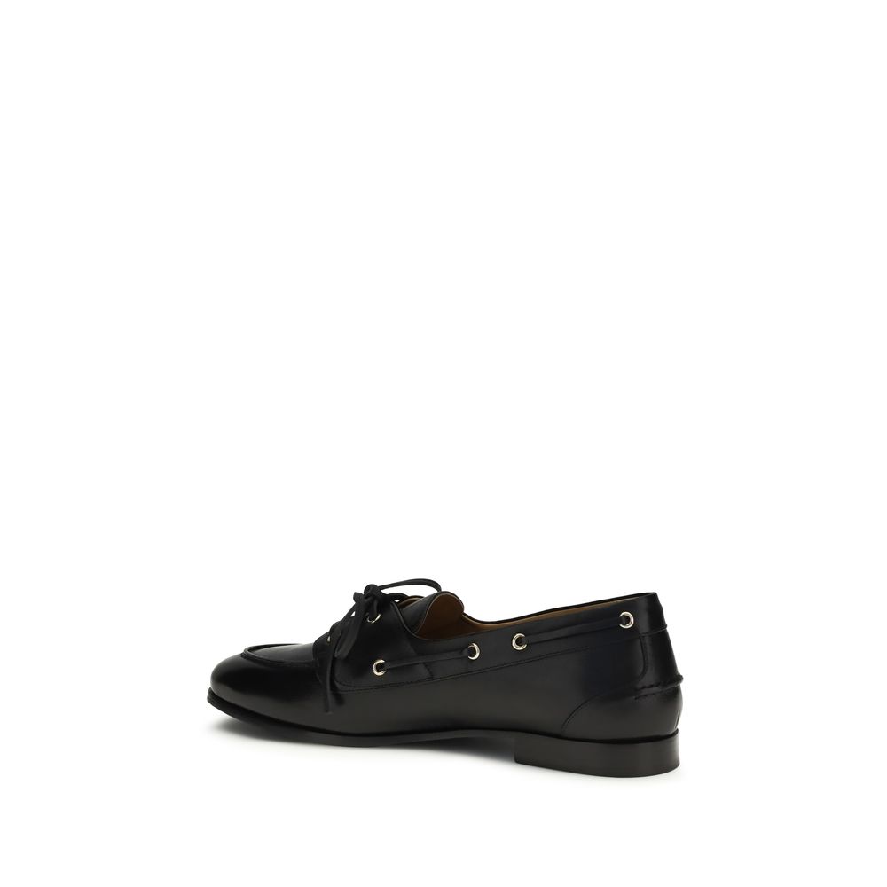 Bally Black Buffalo Leather Slip-On Loafers - Image 3