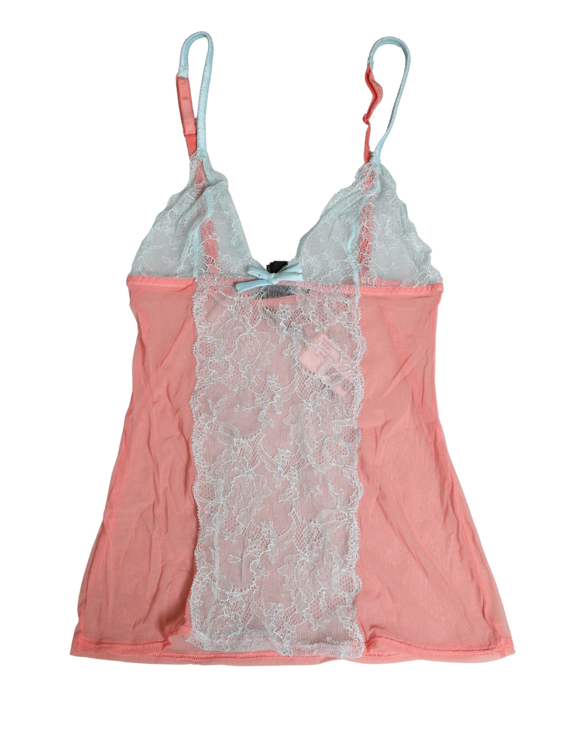 Roberto Cavalli Multicolor Sheer Lace Lingerie Chemise Top Underwear - Image 2