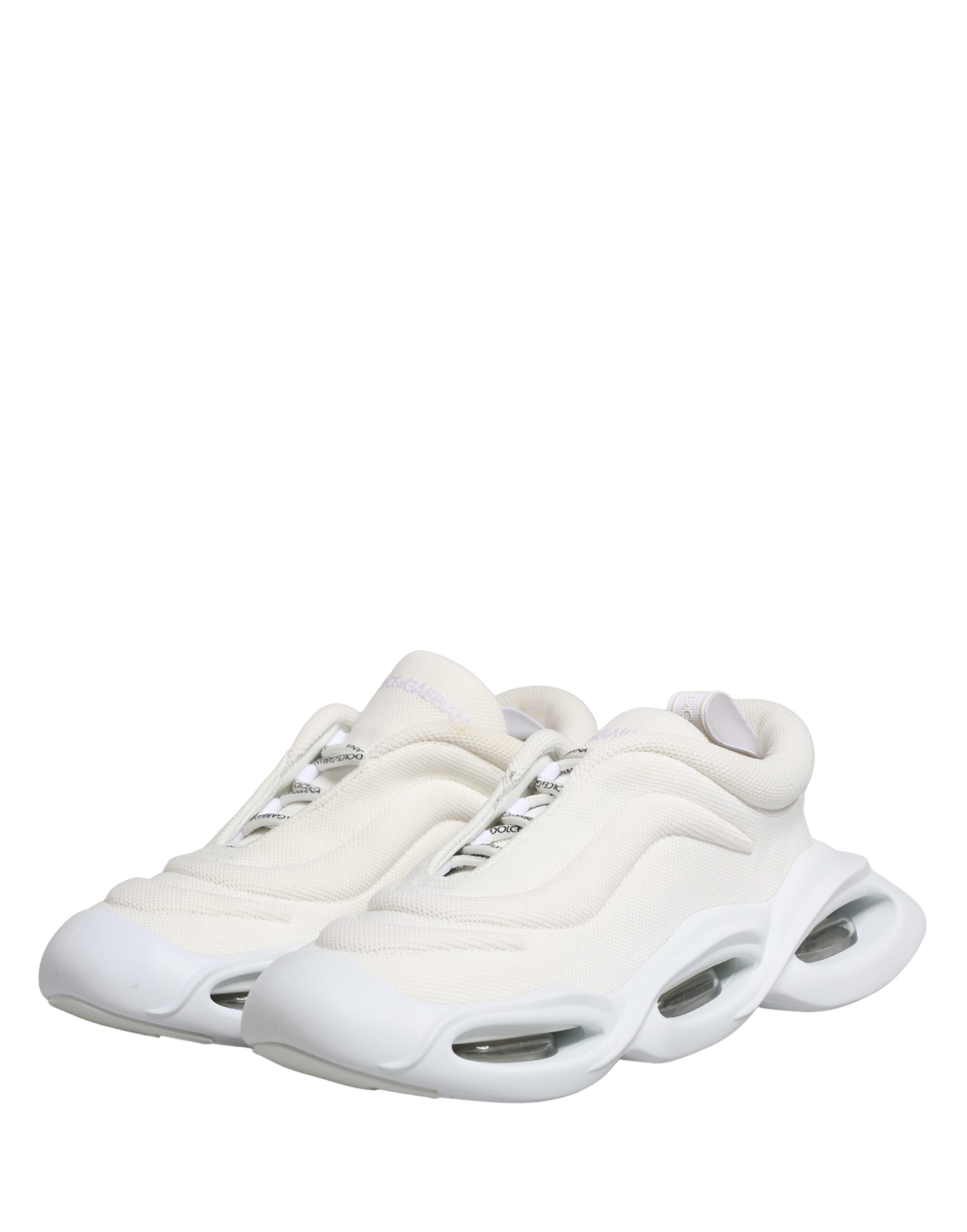 Dolce & Gabbana White Slip On Wave Low Top Sneakers Shoes - Image 6
