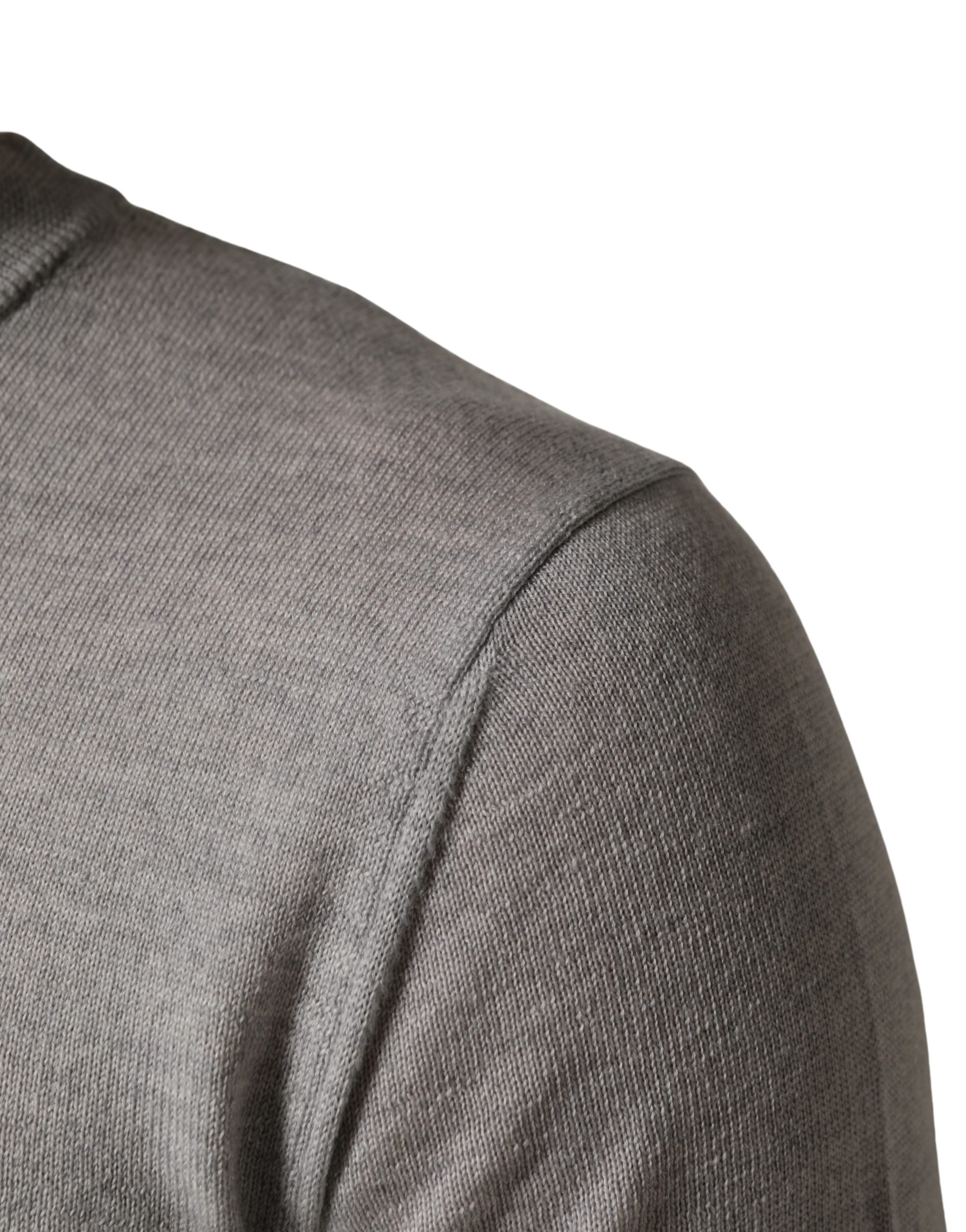 Dolce & Gabbana Gray Long Sleeves Crew Neck Pullover Sweater - Image 6
