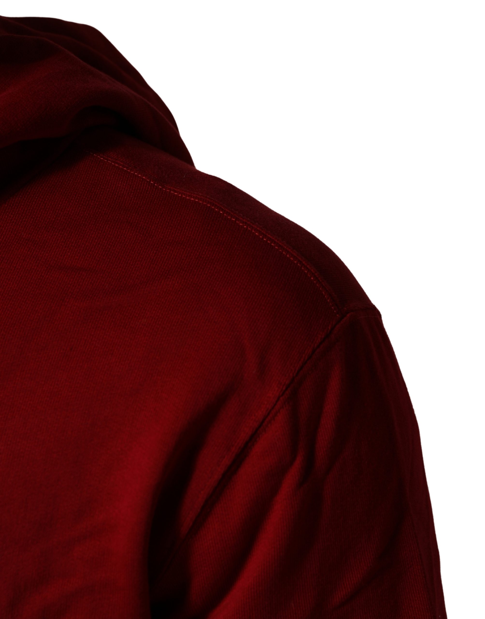 Dolce & Gabbana Red Cotton Full Zip Fleece Men Hoodie Sweater - Image 6
