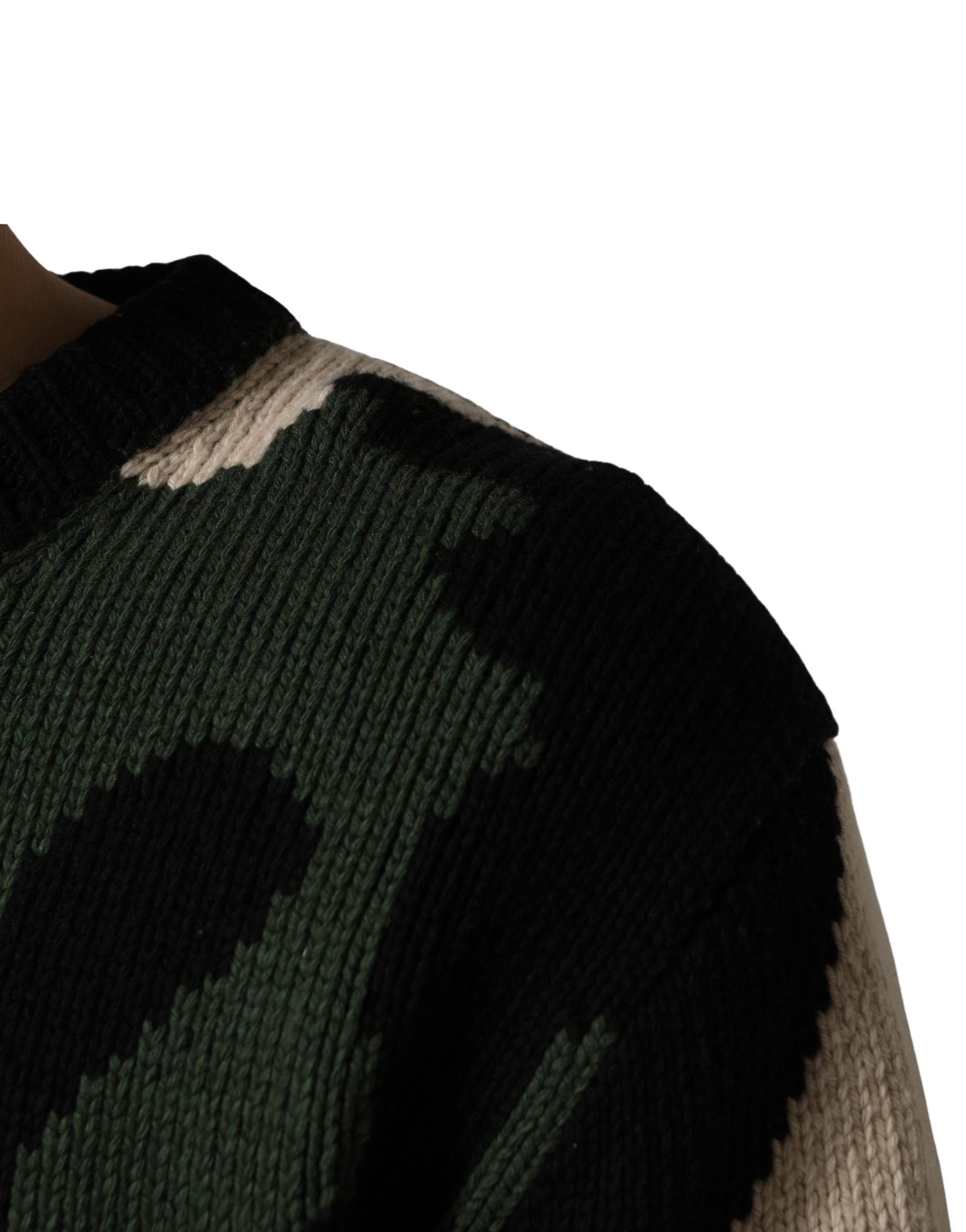 Dolce & Gabbana Multicolor Intarsia Knit Camouflage Pullover Sweater - Image 6