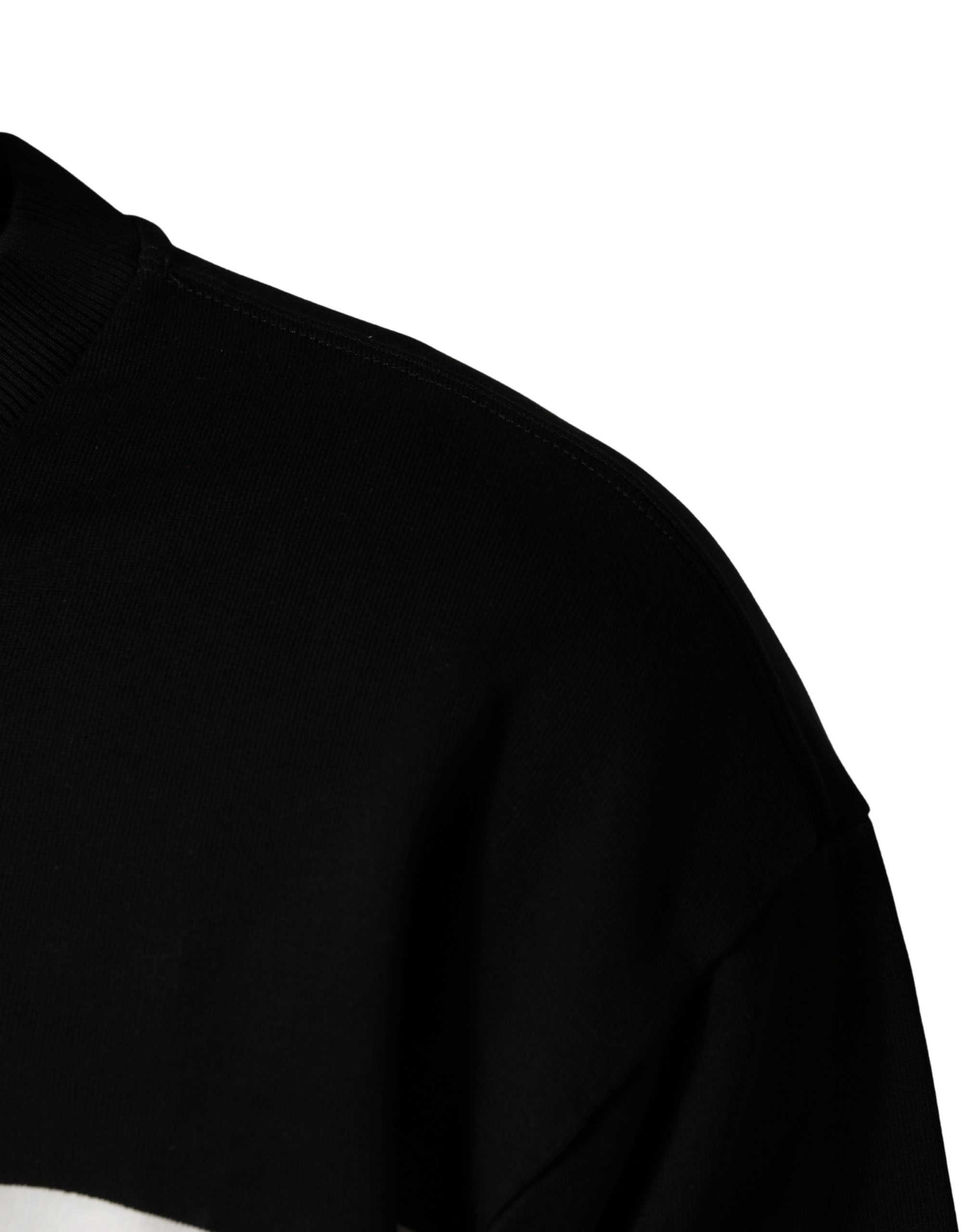 Dolce & Gabbana Black Logo Milano Cotton Sweatshirt Sweater - Image 7