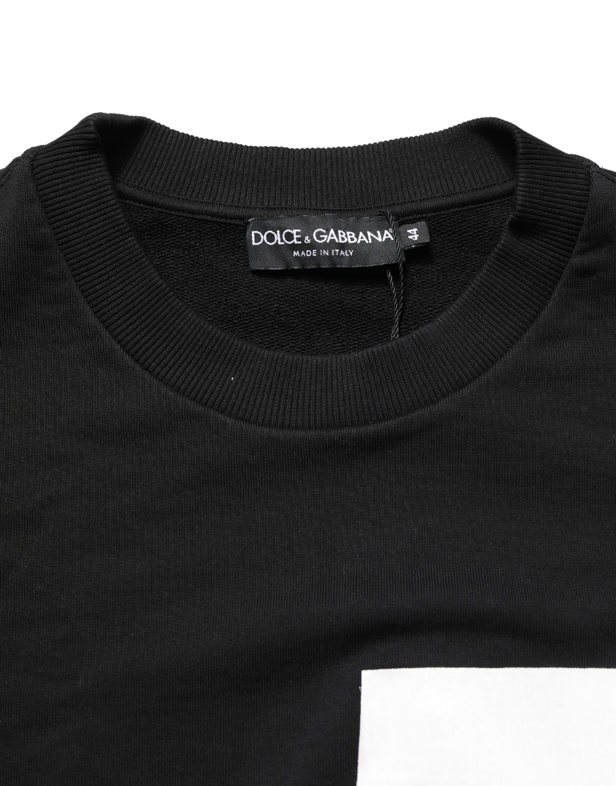 Dolce & Gabbana Black Logo Milano Cotton Sweatshirt Sweater - Image 6