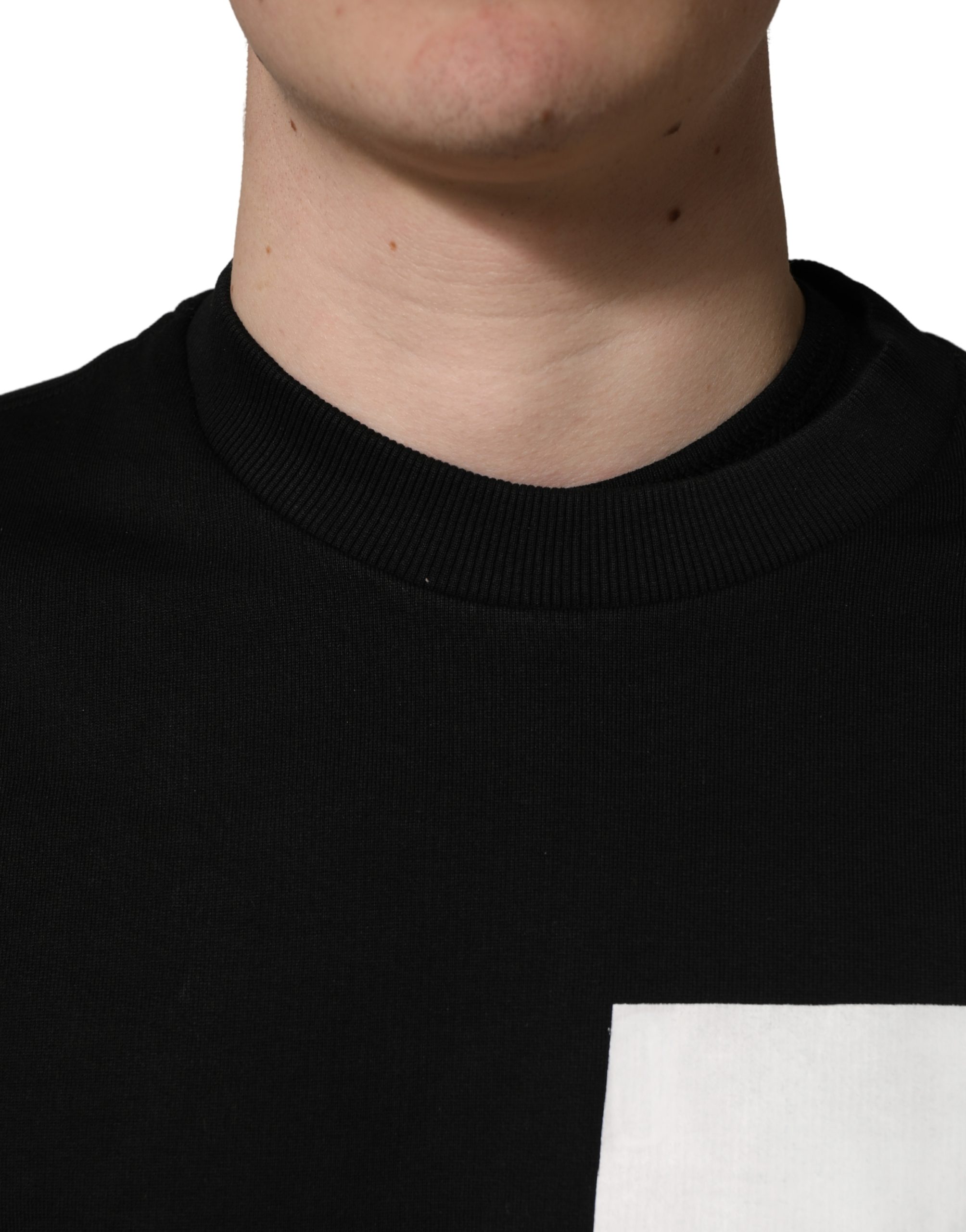 Dolce & Gabbana Black Logo Milano Cotton Sweatshirt Sweater - Image 5