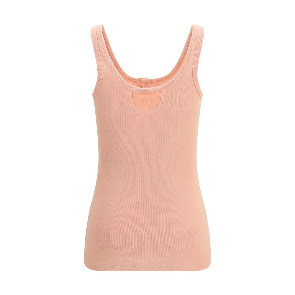 ChloƩ Multicolor Cotton Sleeveles T-Shirt - Image 2