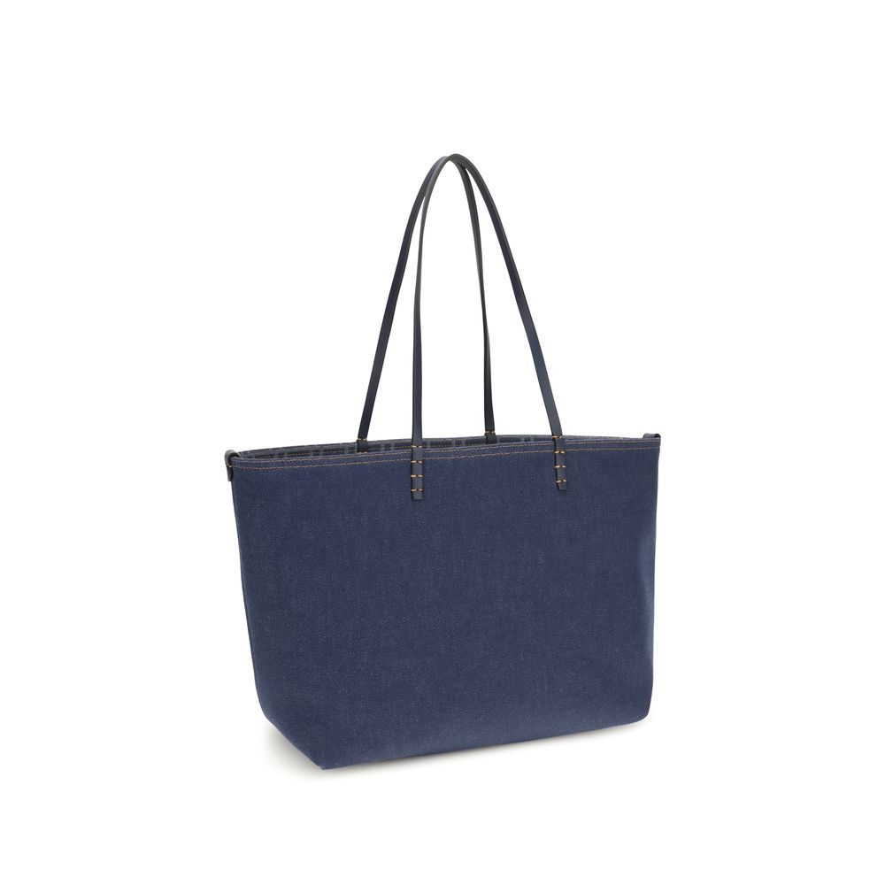 Fendi Blue Cotton Shoulder Bag - Image 2