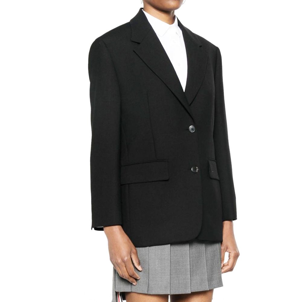 Prada Black Virgin Wool Blazer - Image 2