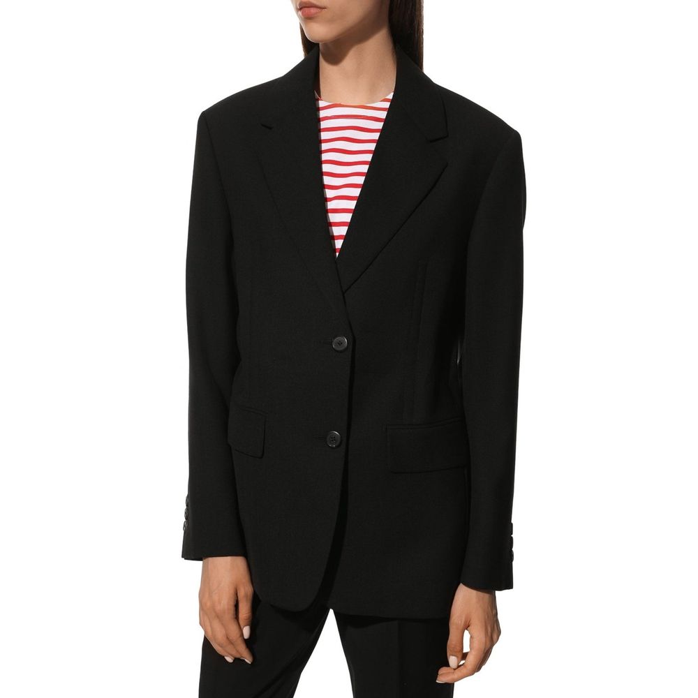 Prada Black Wool Blazer - Image 2