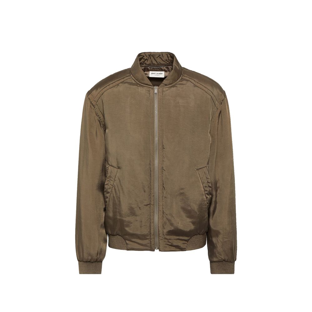 Saint Laurent Green Copper Bomber