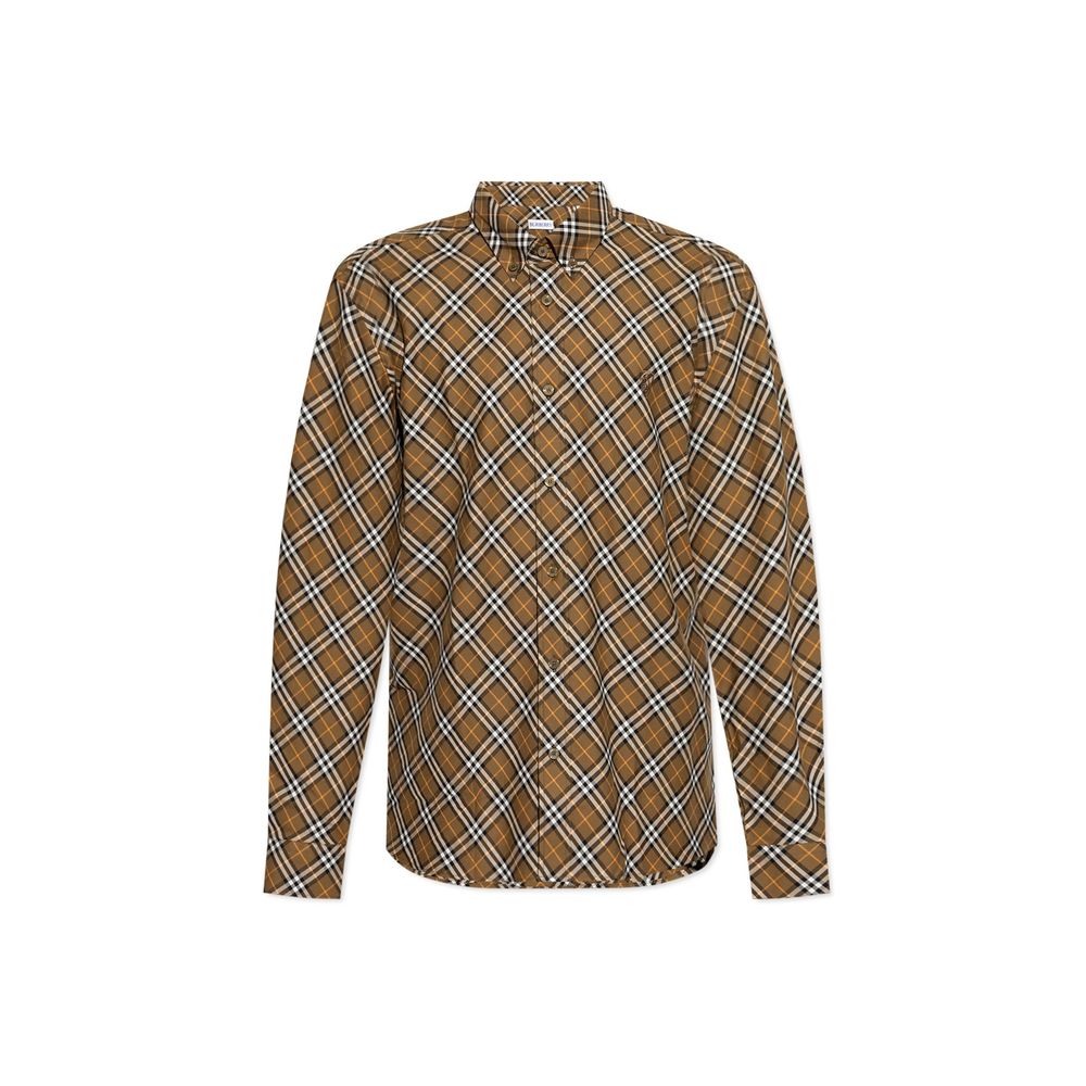Burberry Brown Cotton Pattern Shirt