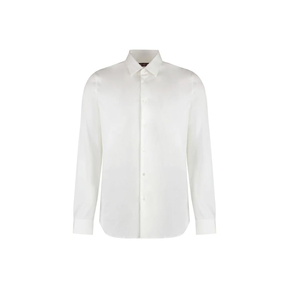 Gucci White Cotton Dress Shirt