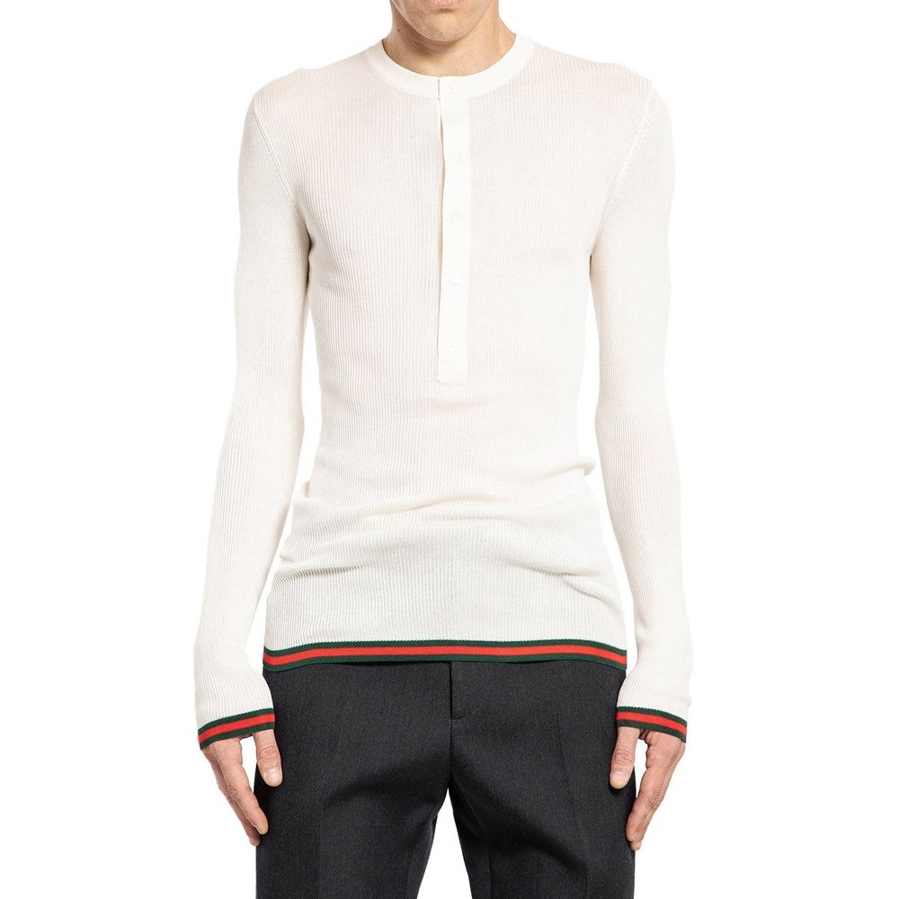 Gucci White Silk T-Shirt - Image 2
