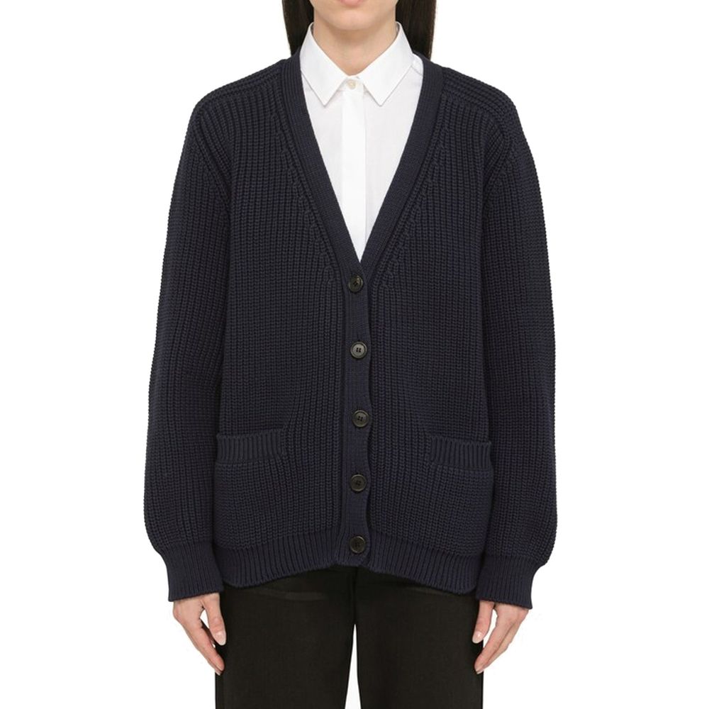 Prada Blue Cotton Cardigan - Image 2