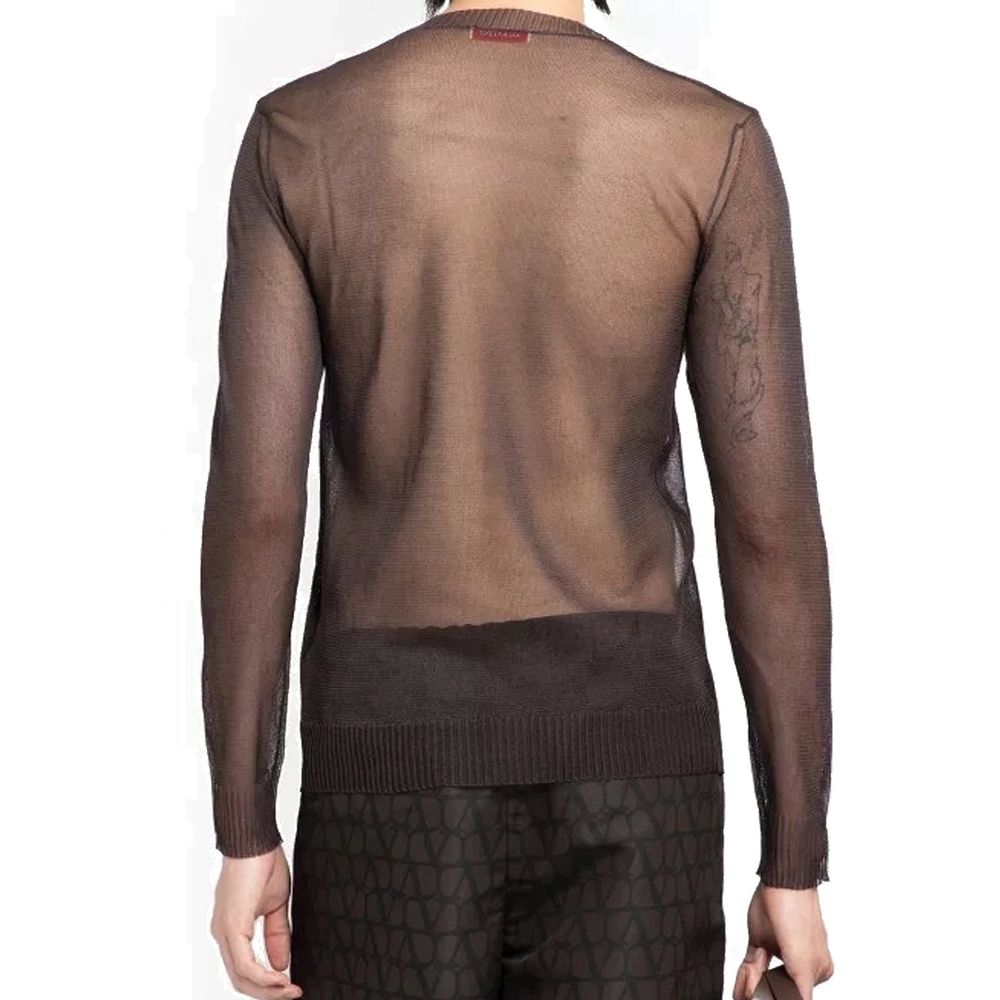 Valentino Brown Silk Sweatshirt - Image 3