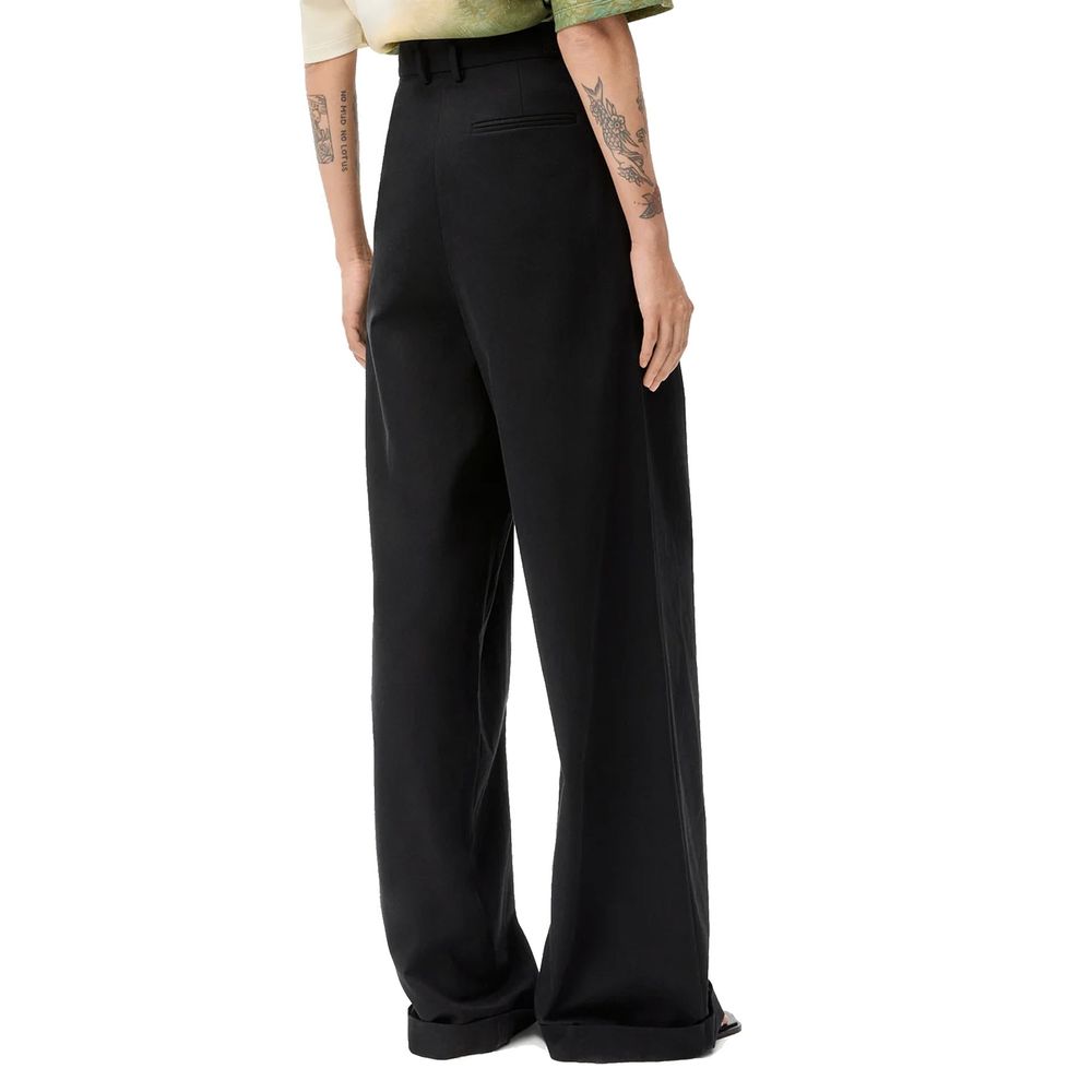 Loewe Black Cotton Casual Pants - Image 3