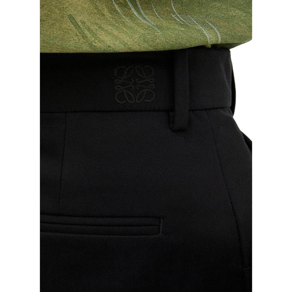 Loewe Black Cotton Casual Pants - Image 4