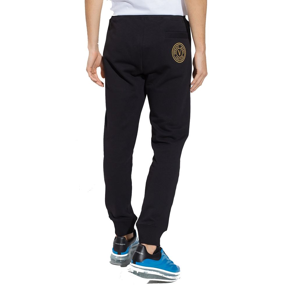Versace Jeans Black Cotton Joggers (Workout Pants) - Image 3