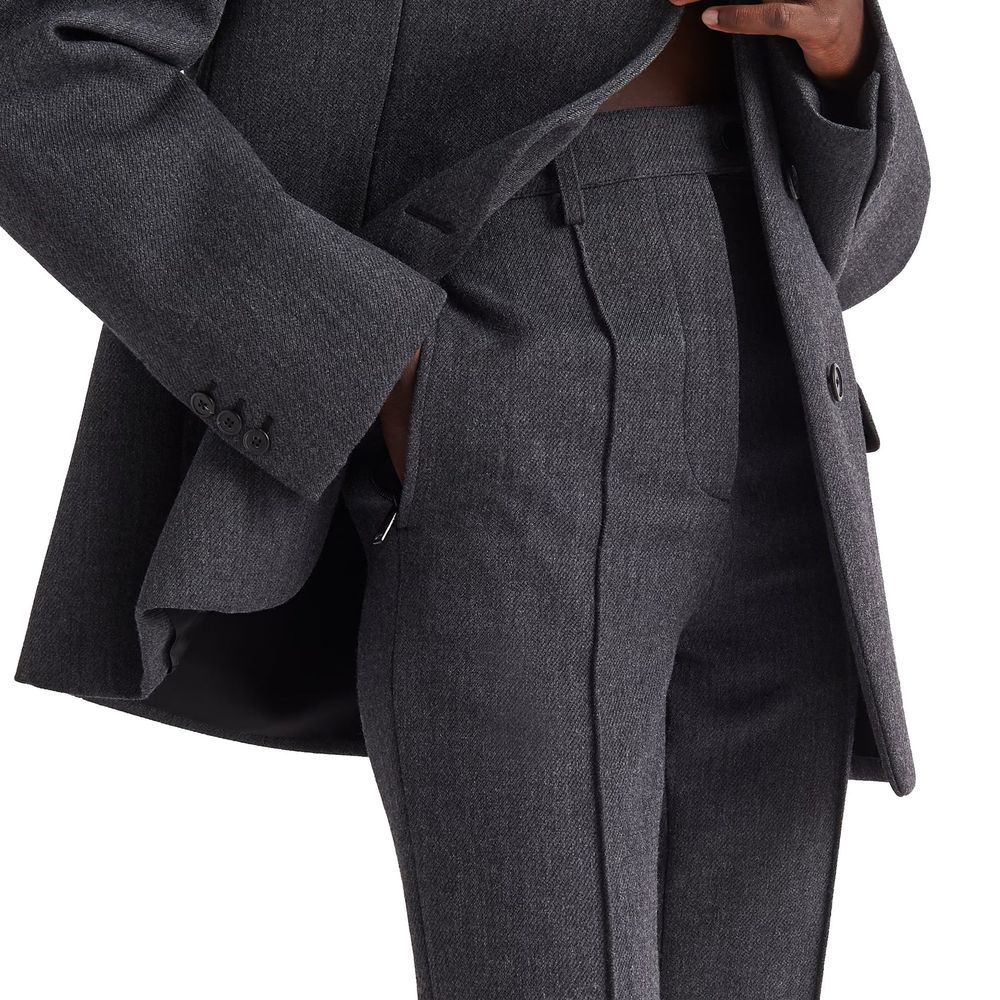 Prada Gray Elastane Pants - Image 3