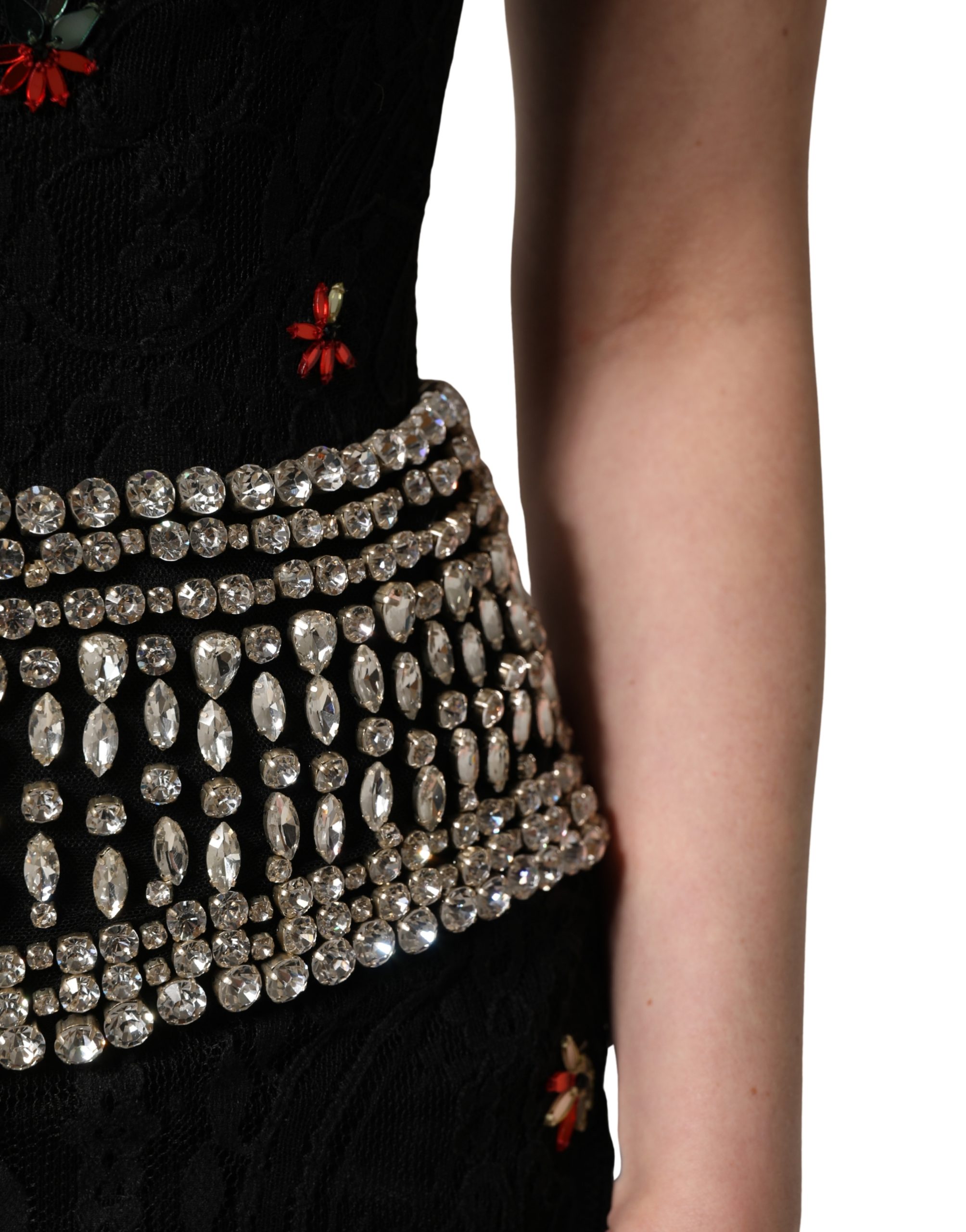 Dolce & Gabbana Black Sequin Embellished Sheath Mini Dress - Image 6