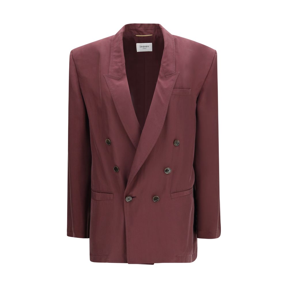 Saint Laurent Purple Silk Blazer