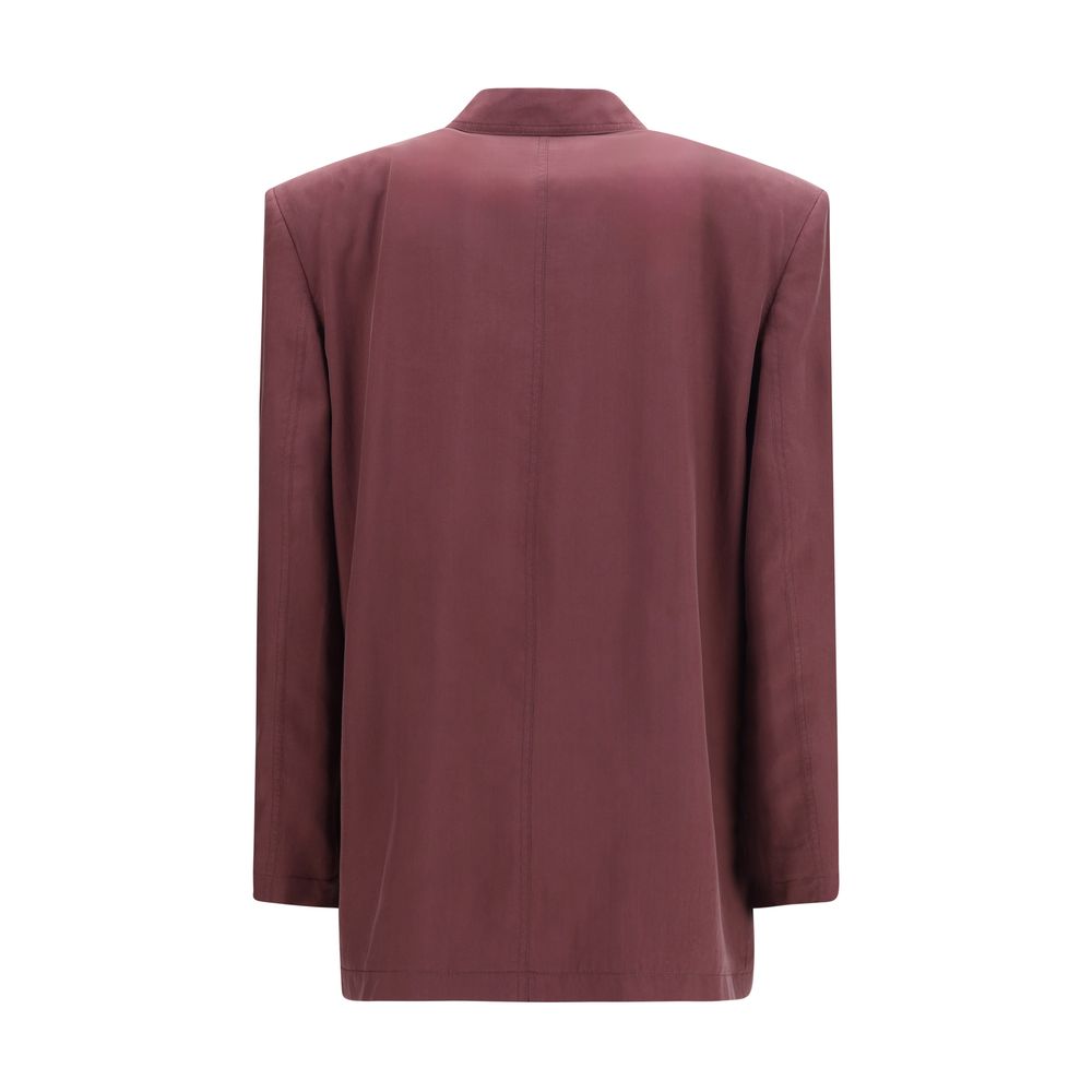 Saint Laurent Purple Silk Blazer - Image 2