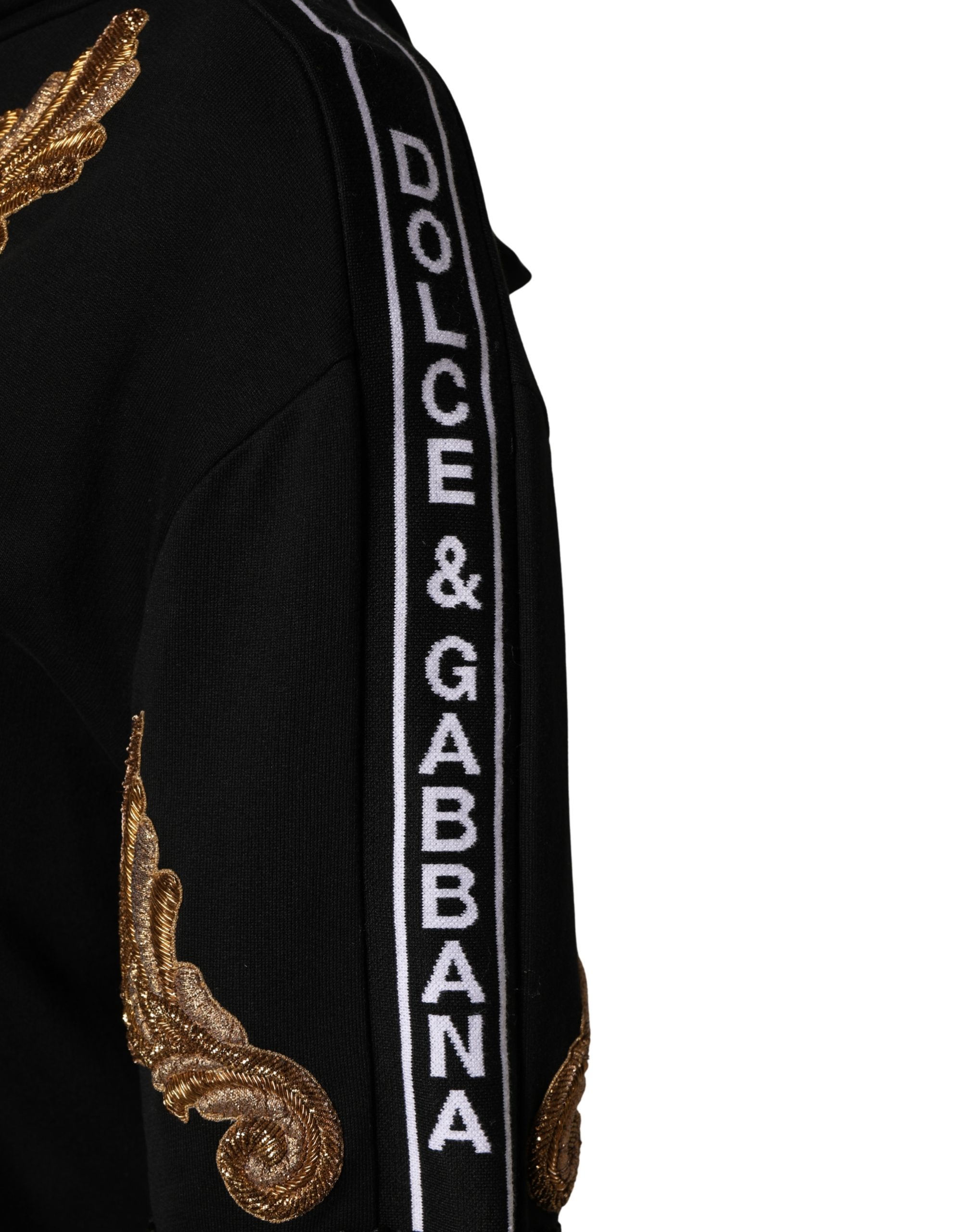 Dolce & Gabbana Black Embroidered Tassel Hooded Sweatshirt Sweater - Image 8