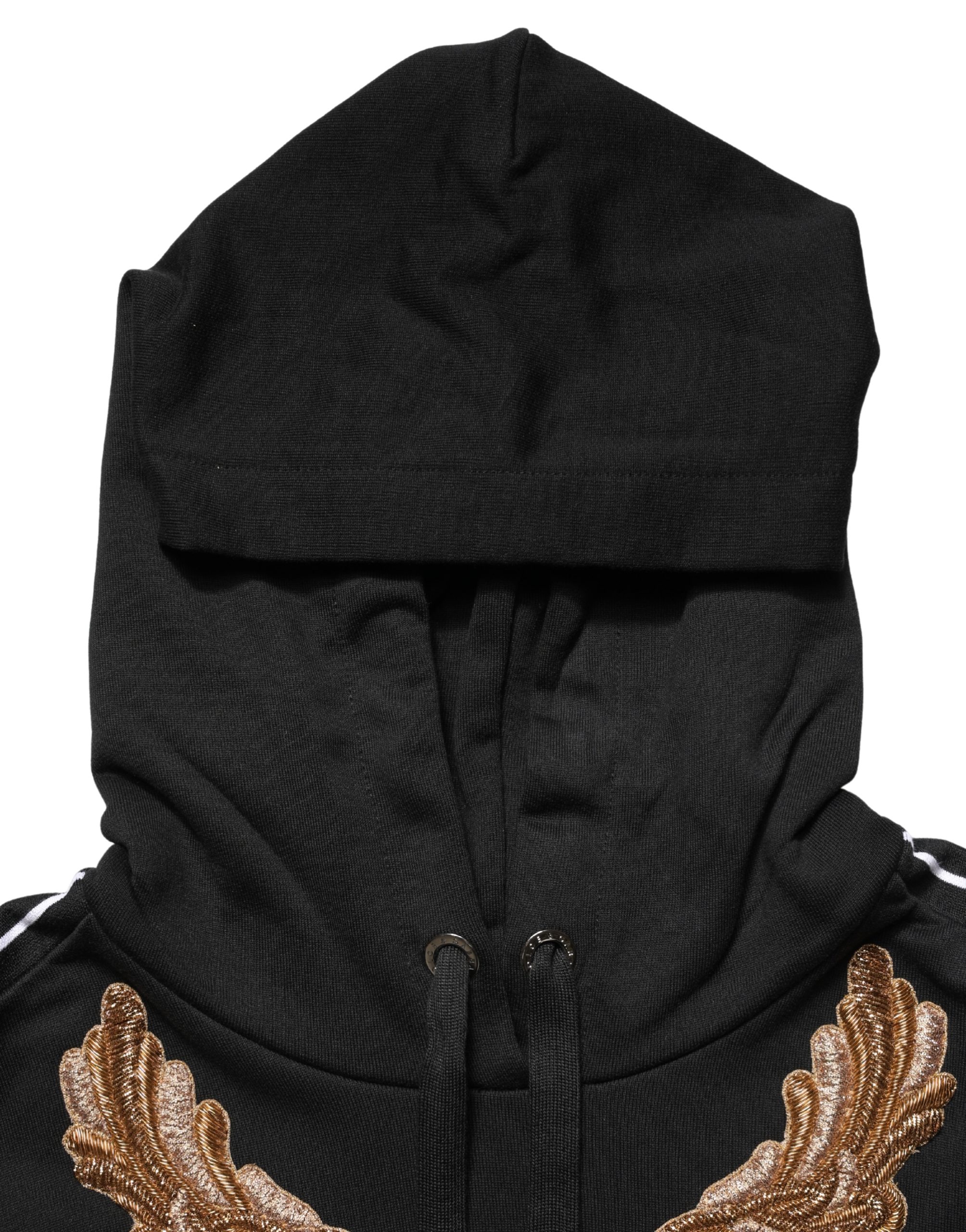 Dolce & Gabbana Black Embroidered Tassel Hooded Sweatshirt Sweater - Image 6
